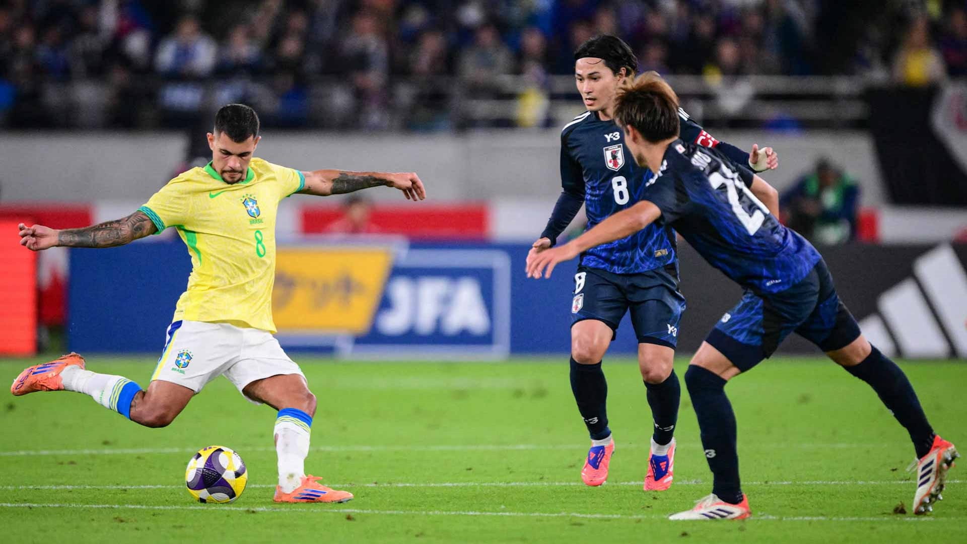 Japan claims historic first victory over Brazil