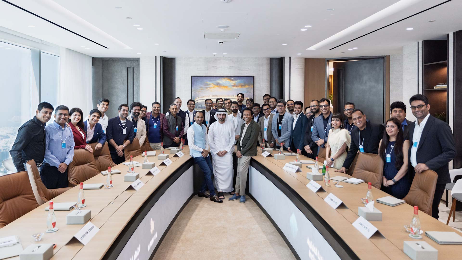 Hamdan bin Mohammed receives CEOs of Indian Unicorn Companies 