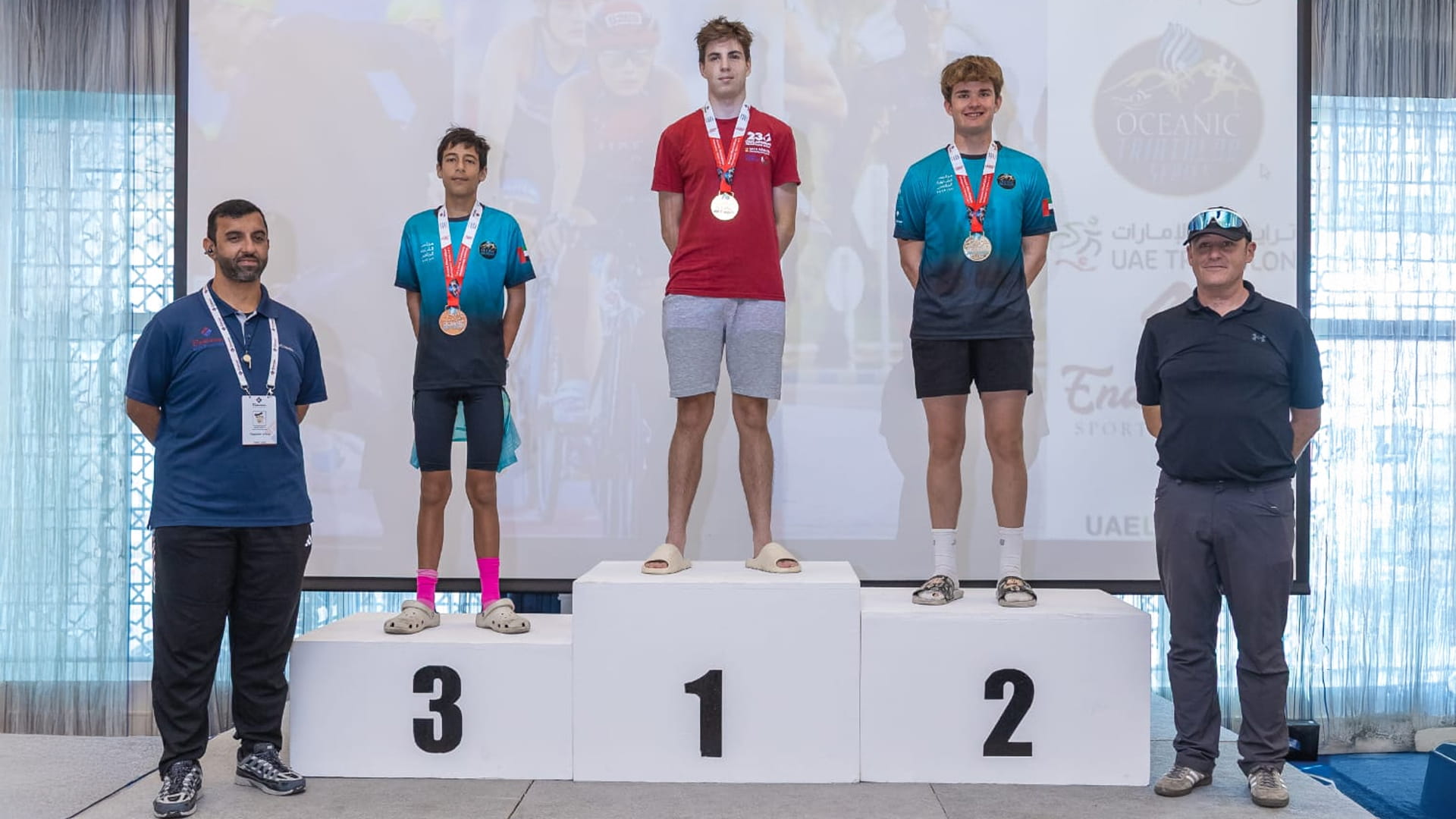 Crowning winners of the Oceanic Khorfakkan Triathlon Series 