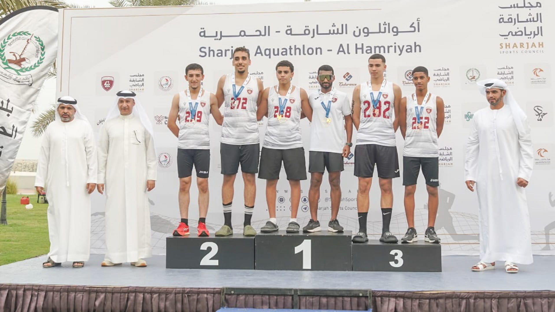 Sharjah honours Al Hamriyah Aquathlon champions 