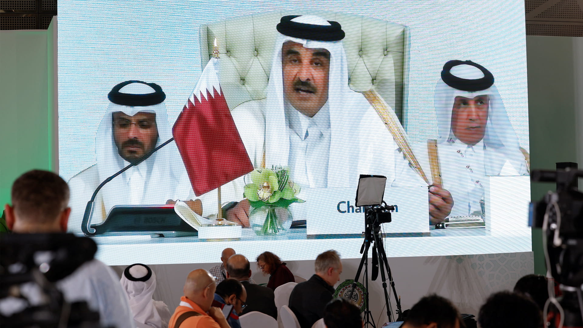 تميم بن حمد: عازمون على مواجهة العدوان الإسرائيلي على دولة قطر 