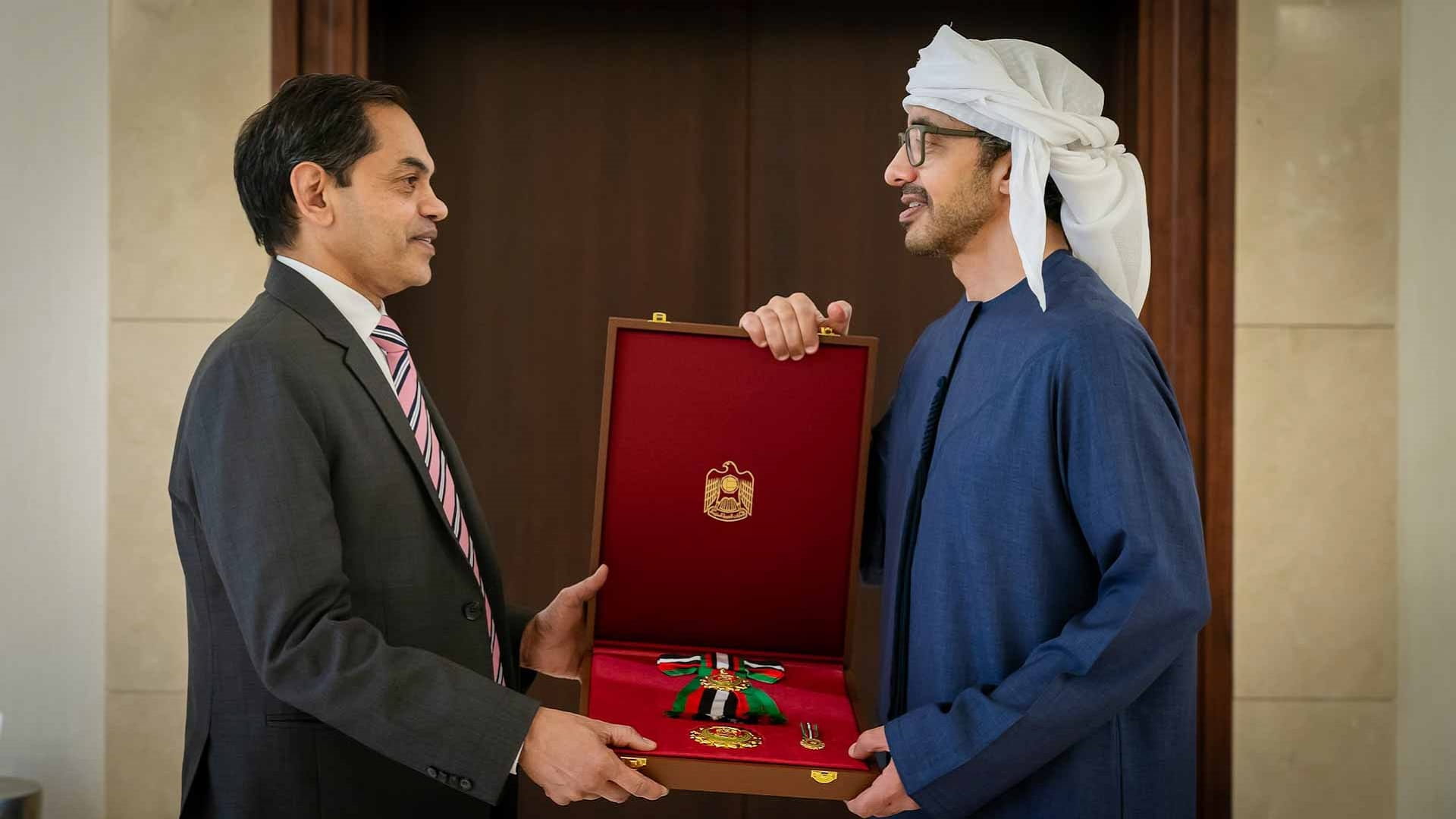UAE President honours Indian ambassador with Zayed II Order