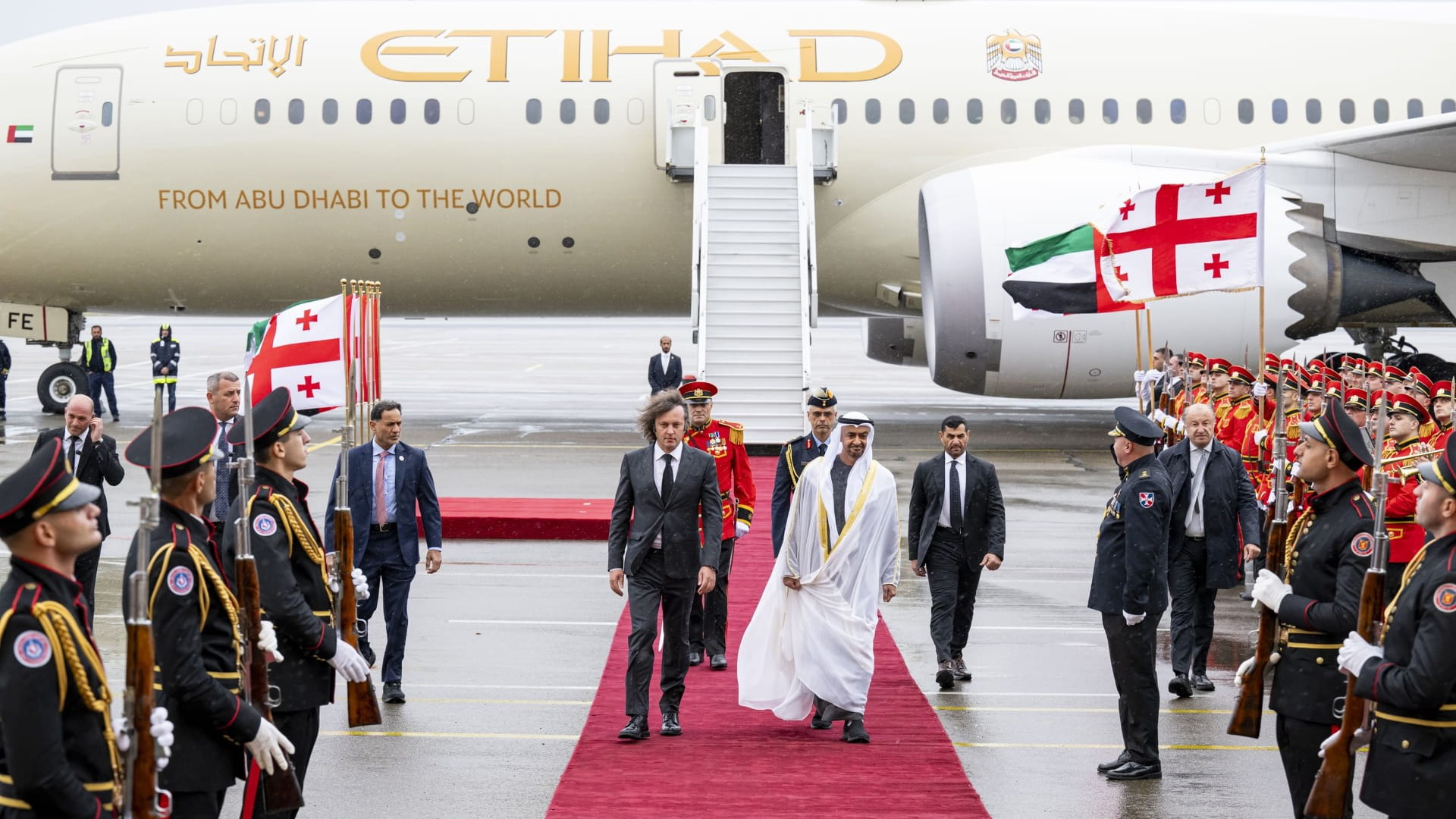 UAE prisedent arrives in Georgia