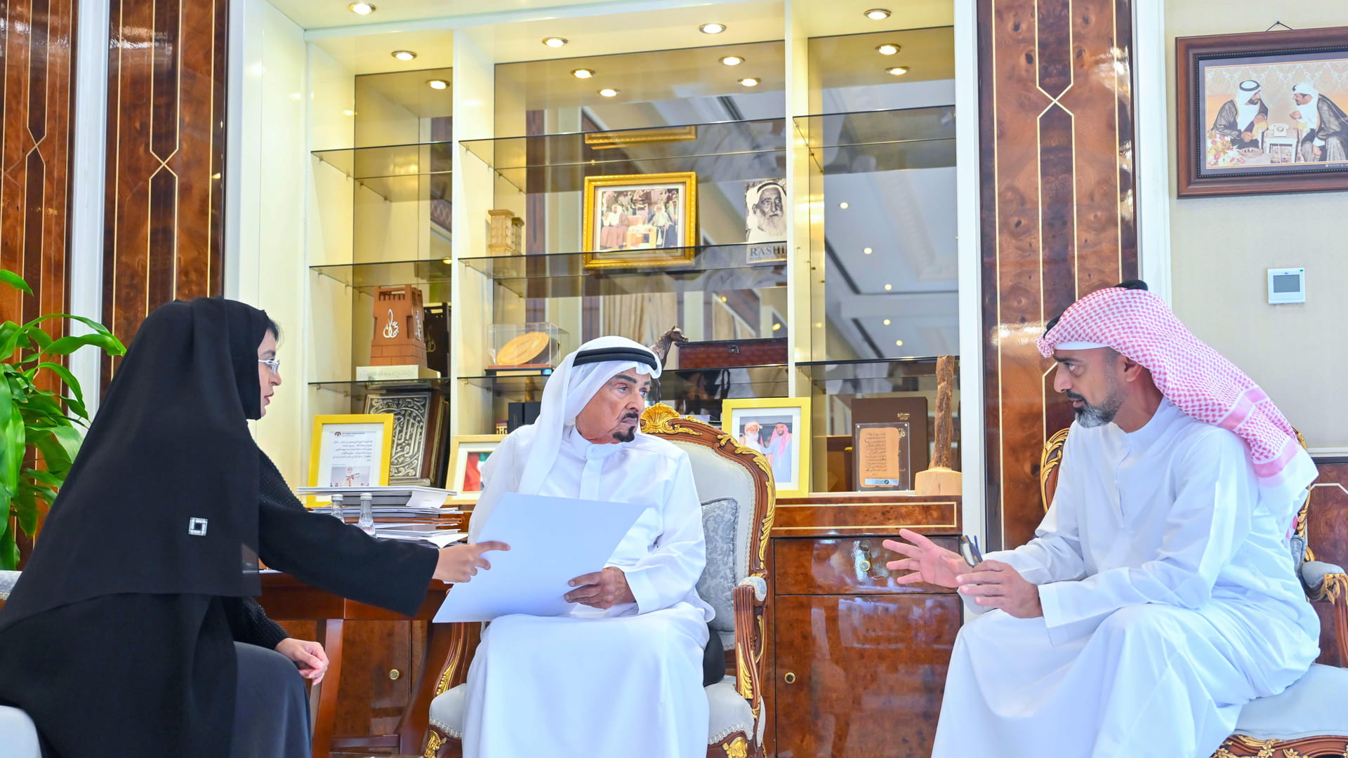 Humaid bin Rashid reviews household survey results in Ajman 