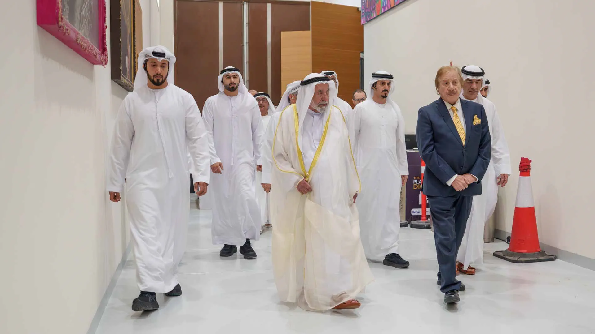 Sharjah Ruler with the attendees of the event
