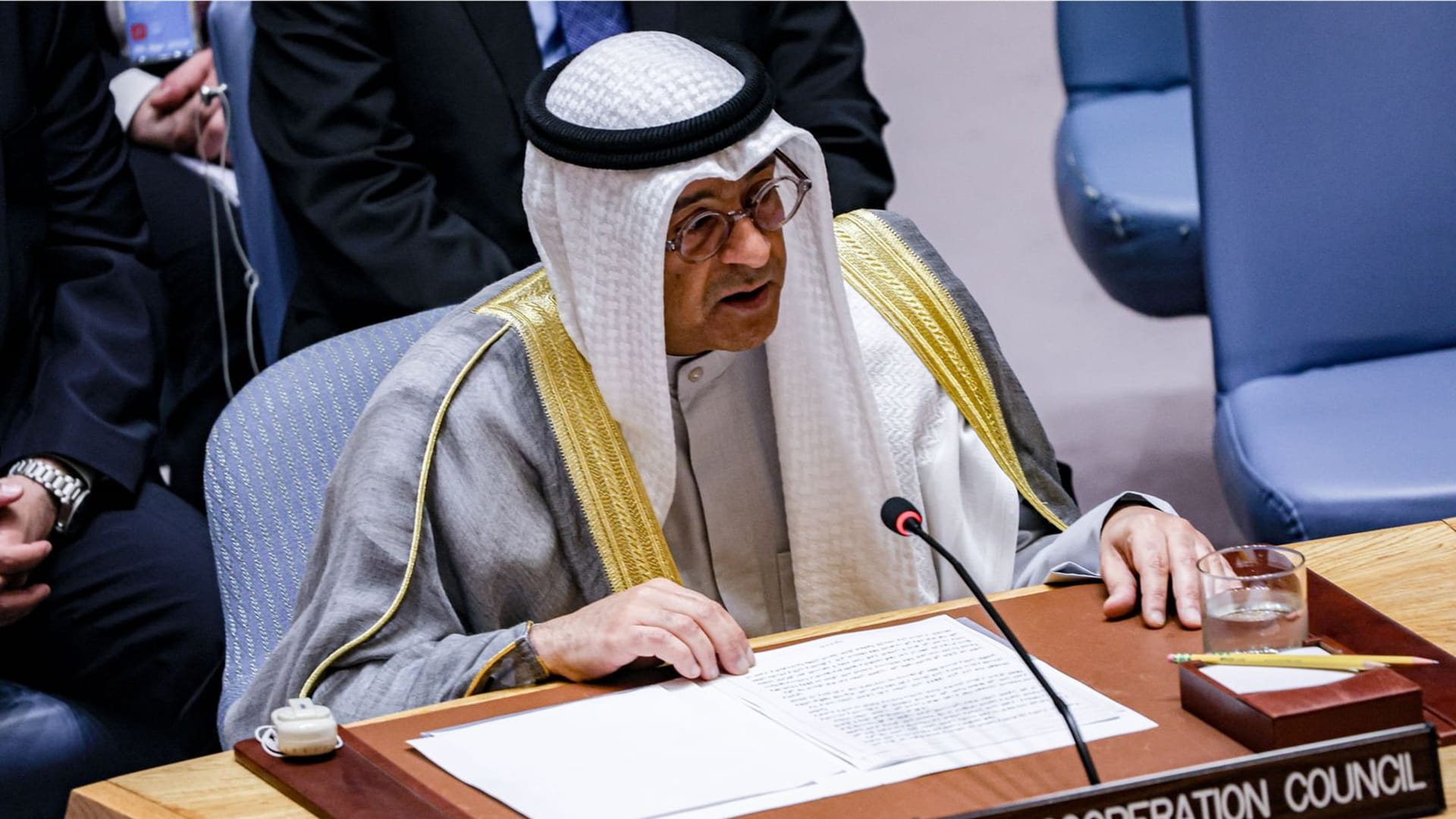 أمين عام مجلس التعاون خلال تقديمه الإحاطة