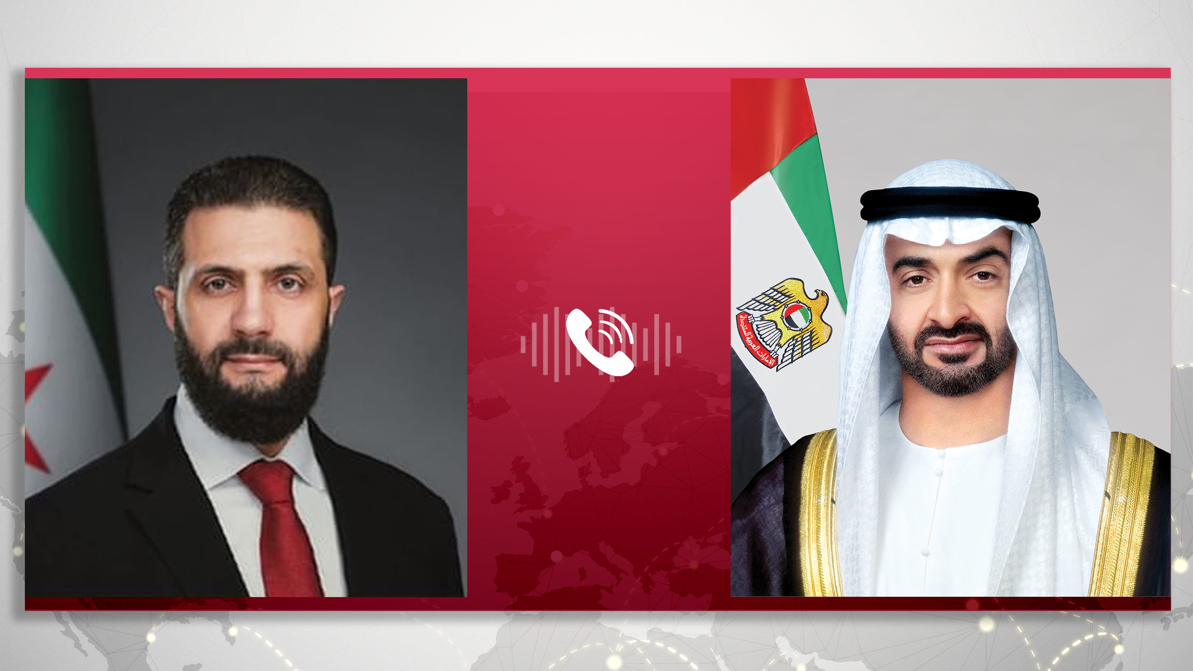 رئيس الدولة والرئيس السوري يبحثان علاقات البلدين