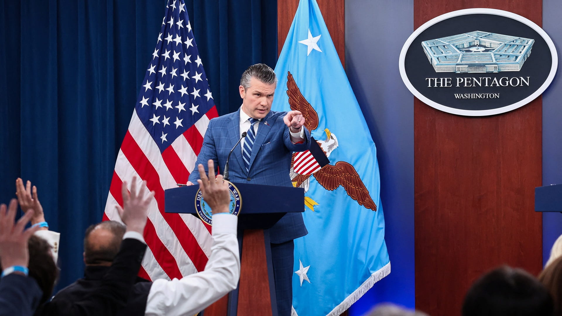 صورة بعنوان: هيجسيث: أميركا حققت انتصاراً عسكرياً حاسماً على إيران 