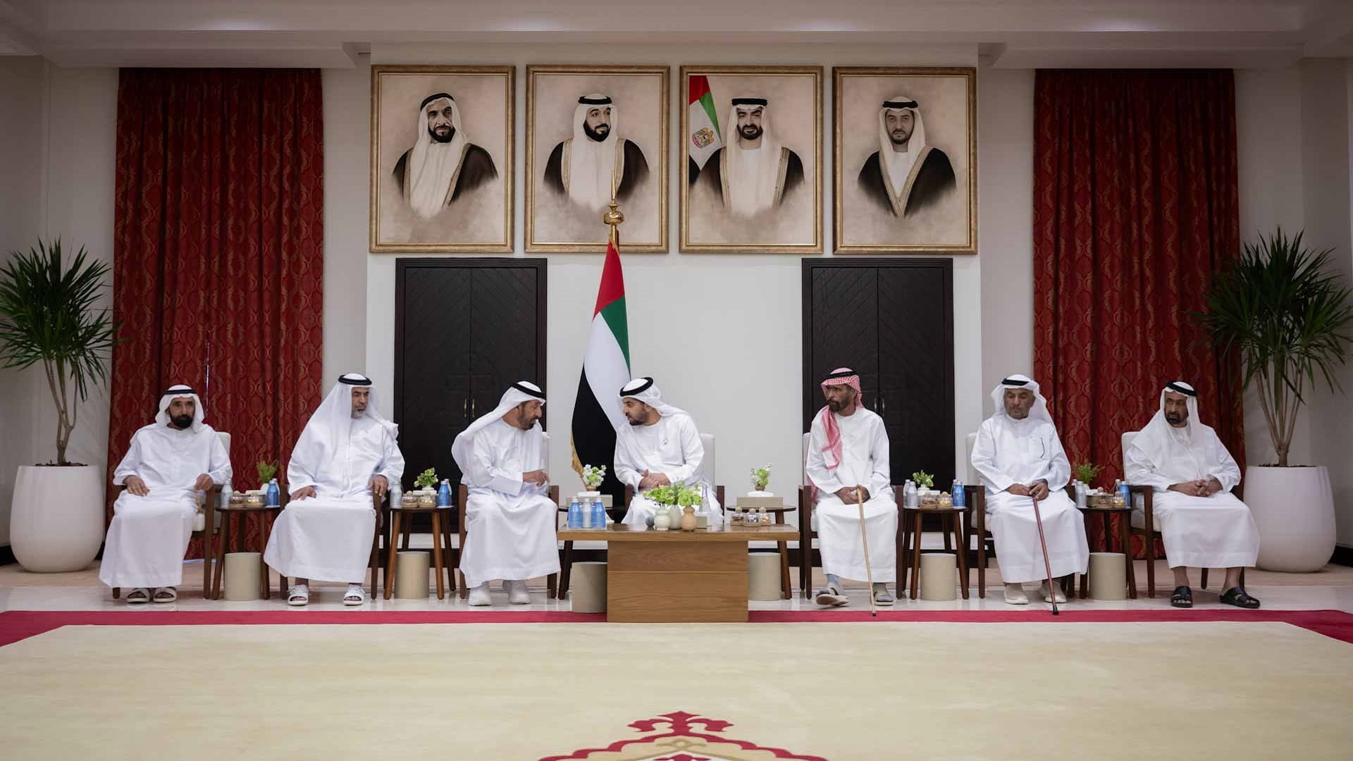 Hamdan bin Zayed receives citizens in Madinat Zayed Majlis