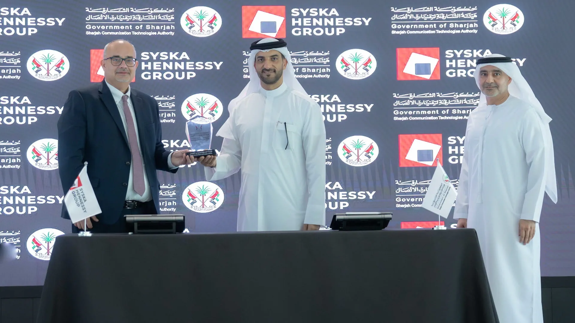 His Highness Sheikh Sultan bin Ahmed at the signing event