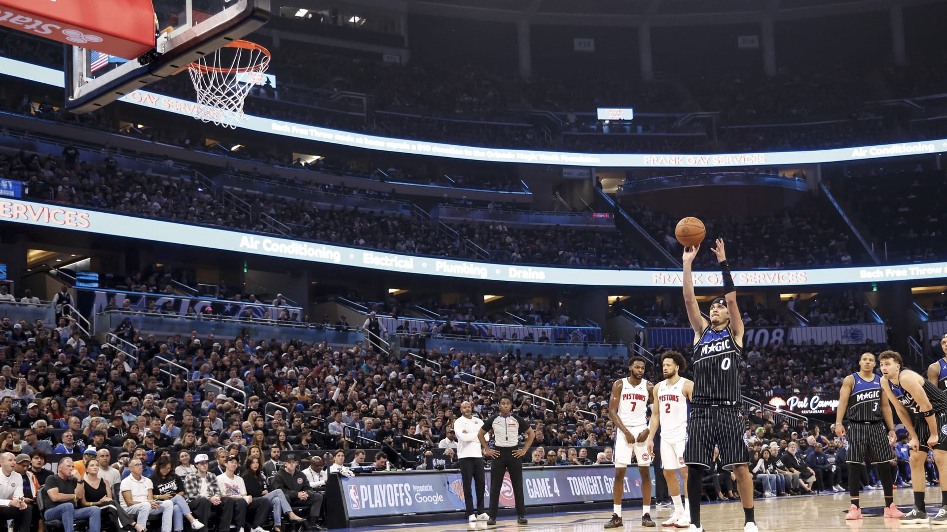 Image for the title: Orlando Magic take 2–1 series lead over Detroit Pistons 