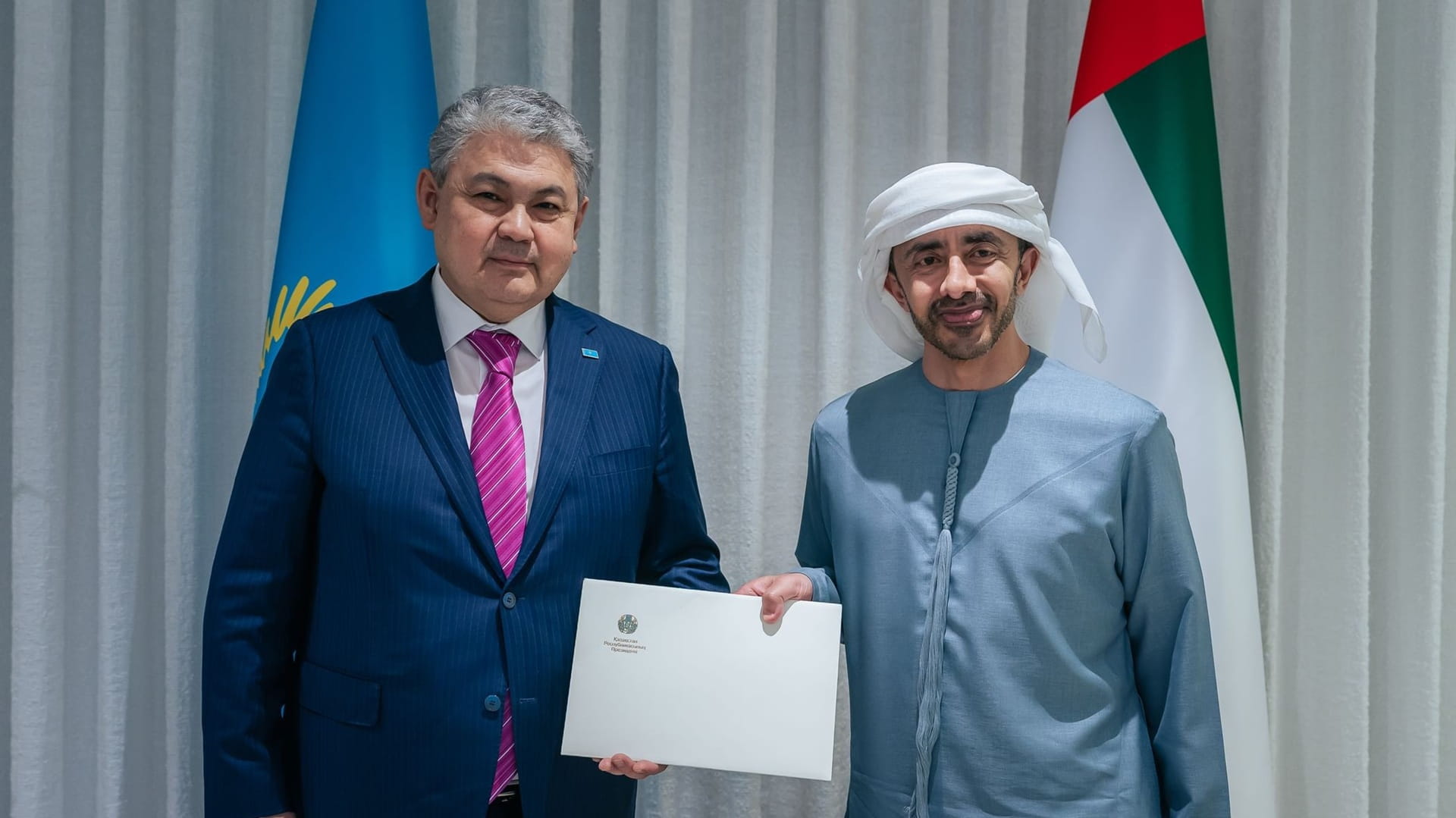 UAE President receives written message from Kazakhstan President 