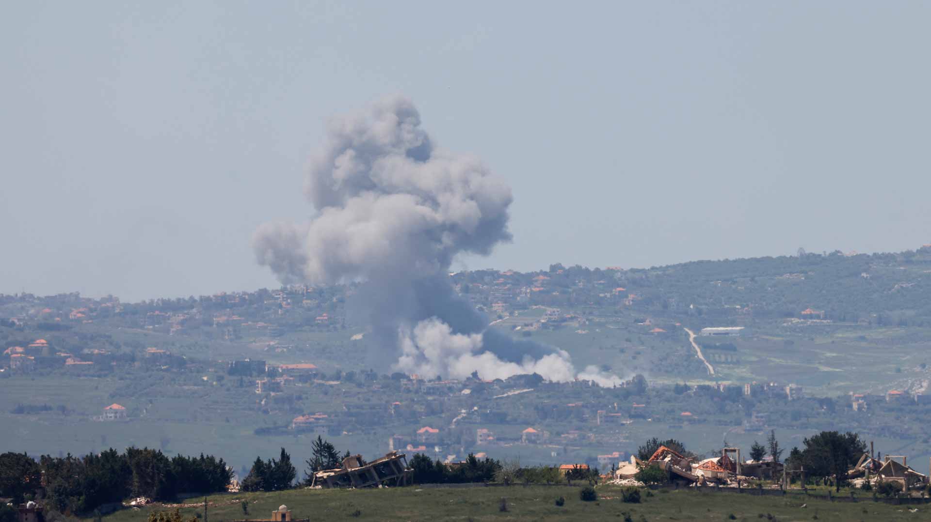 Image for the title: Lebanon says 13 killed in Israeli strikes in south 