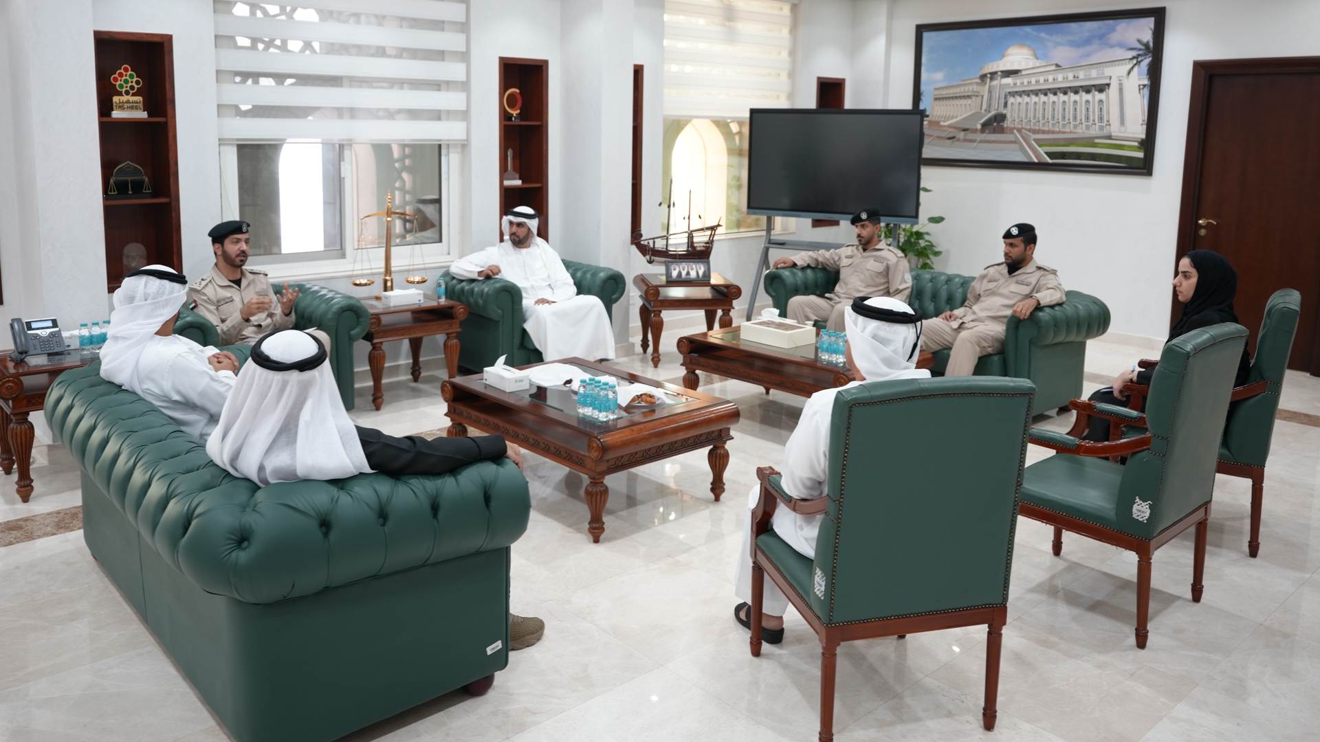 Image for the title: Sharjah Judicial and Police discuss strengthening work mechanisms 