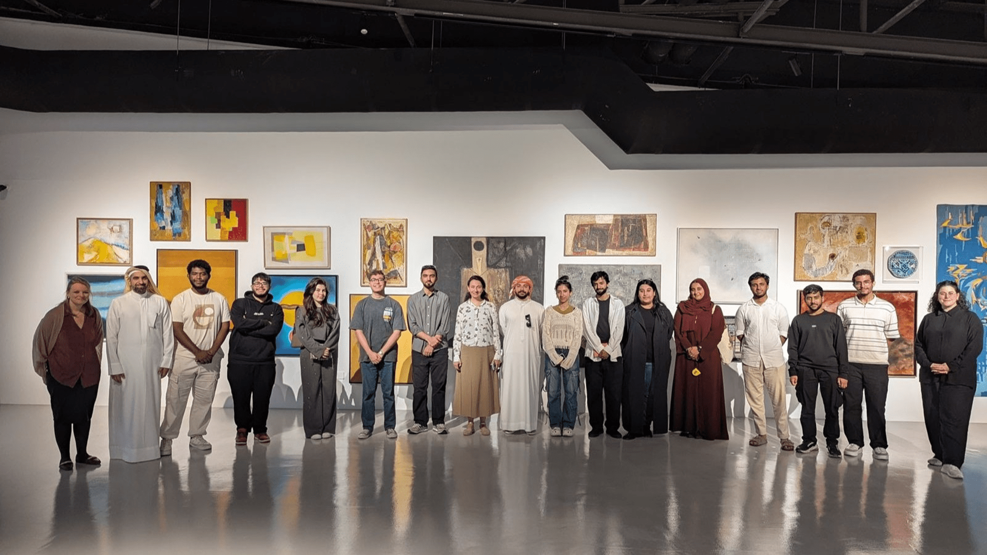 AUS students curate exhibition for Barjeel Art Foundation works