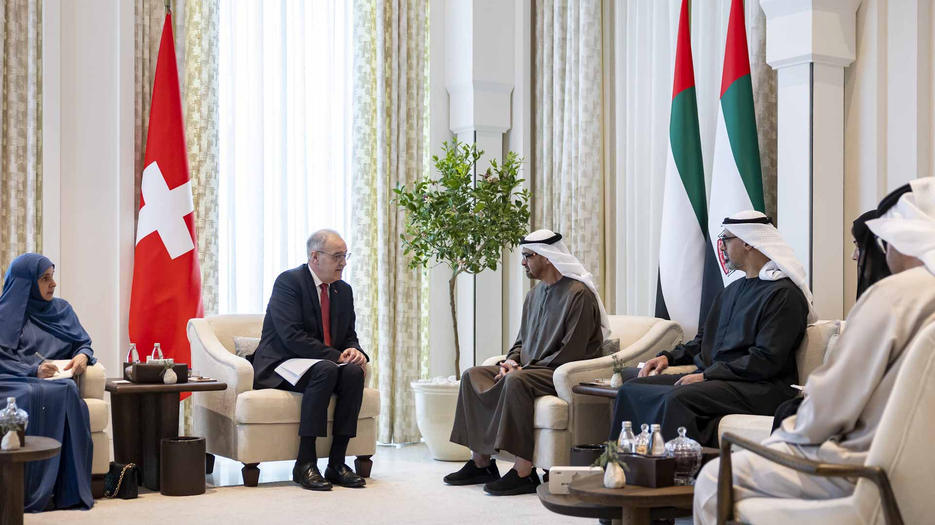 UAE Swiss Presidents discuss strengthening bilateral relations 