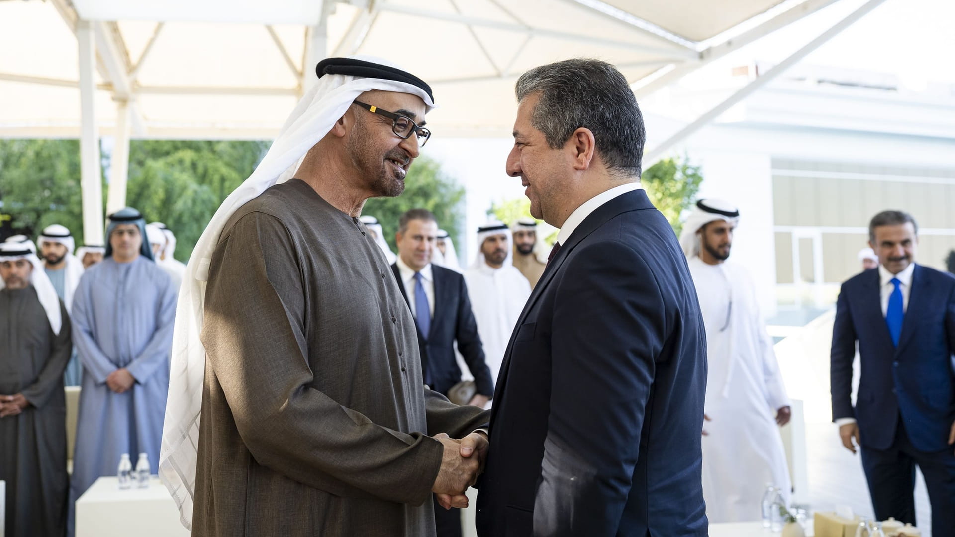 صورة بعنوان: رئيس الدولة يستقبل رئيس حكومة إقليم كردستان العراق 