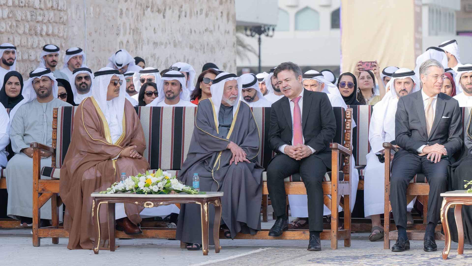 صورة بعنوان: <span class="scChromeData">{"commands":[{"click":"chrome:common:edititem({command:\"webedit:open\"})","header":"Edit the related item","icon":"/temp/iconcache/office/16x16/cubes.png","disabledIcon":"/temp/cubes_disabled16x16.png","isDivider":false,"tooltip":"Edit the related item in the Content Editor.","type":"common"},{"click":"chrome:rendering:personalize({command:\"webedit:personalize\"})","header":"Personalize","icon":"/temp/iconcache/office/16x16/users_family.png","disabledIcon":"/temp/users_family_disabled16x16.png","isDivider":false,"tooltip":"Create or edit personalization for this component.","type":"sticky"},{"click":"chrome:rendering:editvariations({command:\"webedit:editvariations\"})","header":"Edit variations","icon":"/temp/iconcache/office/16x16/windows.png","disabledIcon":"/temp/windows_disabled16x16.png","isDivider":false,"tooltip":"Edit the variations.","type":"sticky"}],"contextItemUri":"sitecore://master/{FF90C4C4-70C0-4498-8176-17C2FDF84EFB}?lang=ar&ver=1","custom":{},"displayName":"Title","expandedDisplayName":"This is require field and Maximum 90 character is allow"}</span><span sc_parameters="prevent-line-break=true" class="scWebEditInput scEnabledChrome" id="fld_FF90C4C470C04498817617C2FDF84EFB_E873DAB3C3324E8EB106973D9F53F5B7_ar_1_35214be48e7a49efbaf437217ff7734d_7557_edit" contenteditable="true" scdefaulttext="[No text in field]" scfieldtype="single-line text" sc-part-of="field">سلطان القاسمي يشهد انطلاق الدورة الـ 23 لأيام الشارقة التراثية</span>_0C7B005B31504AE89874F3098050FF71