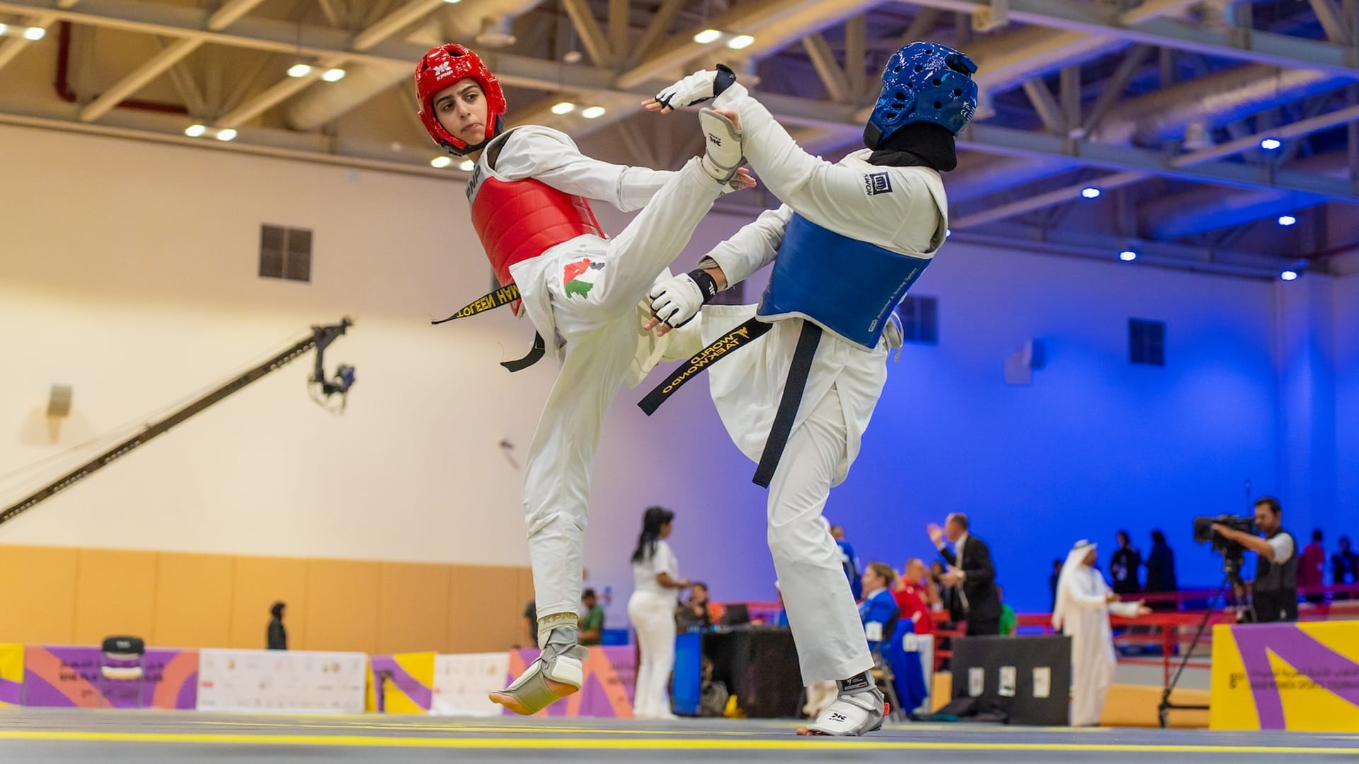 High-intensity bouts mark taekwondo debut at AWST 2026