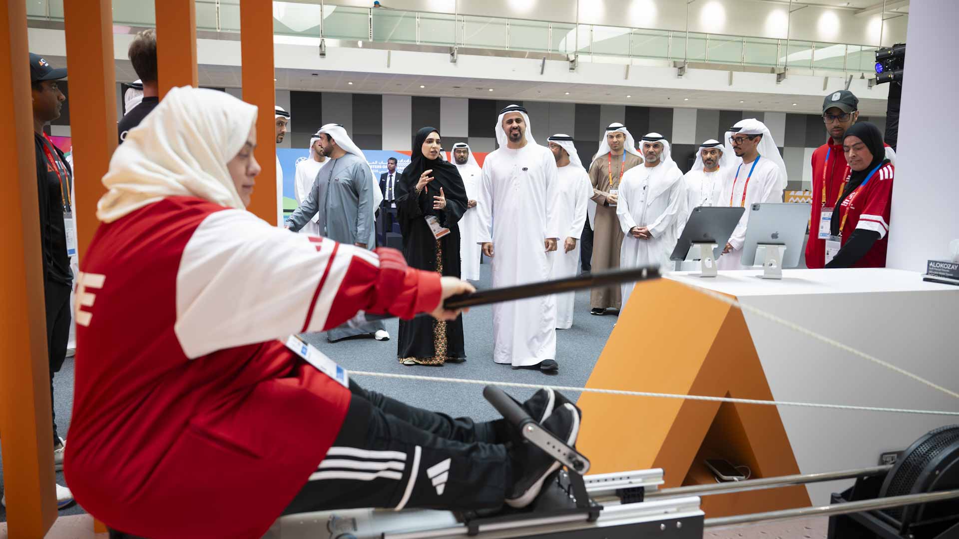 ذياب بن محمد يشهد جانباً من فعاليات ألعاب الماسترز أبوظبي 2026 