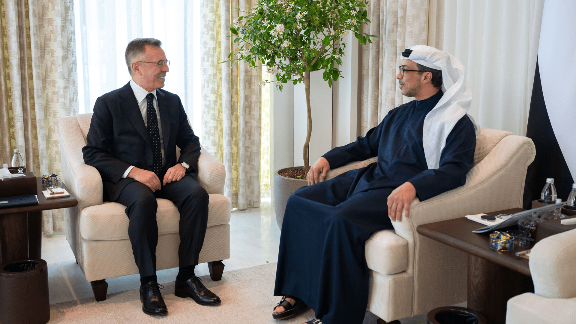 Mansour bin Zayed receives the Turkish Ambassador