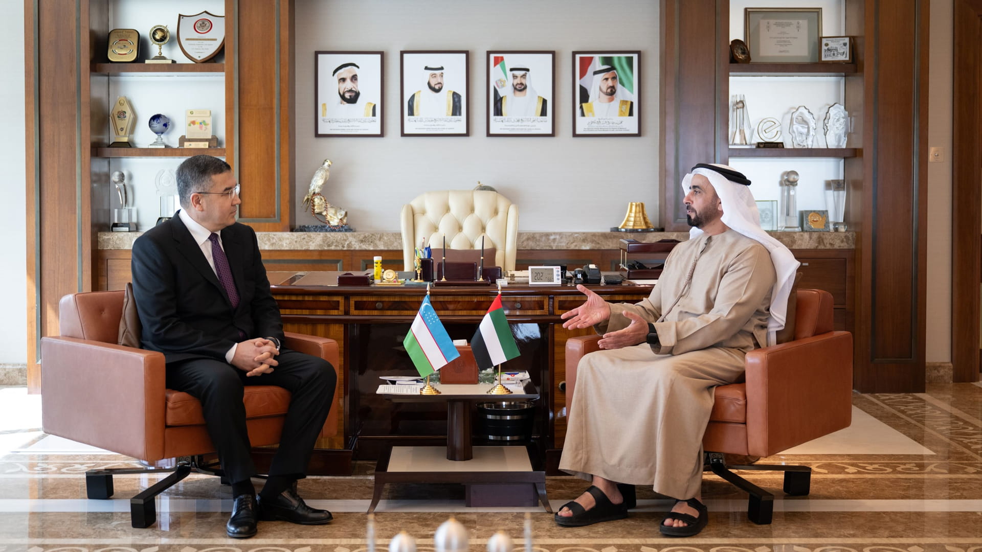 Saif bin Zayed meets Uzbekistan interior minister