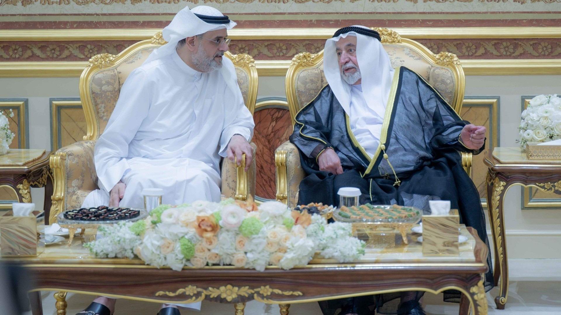 حاكم الشارقة يواصل استقبال المهنئين بشهر رمضان المبارك