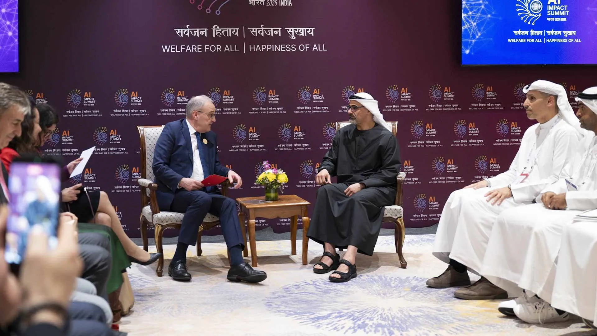 CP of Abu Dhabi, President of Swiss Confederation meet on AI Impact Summit