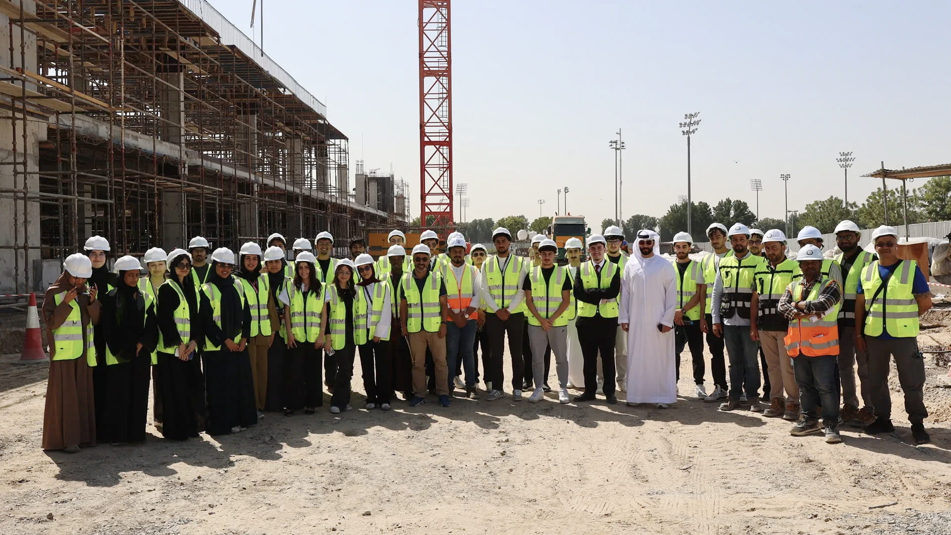 AUS students visit parking project with Sharjah Public Works