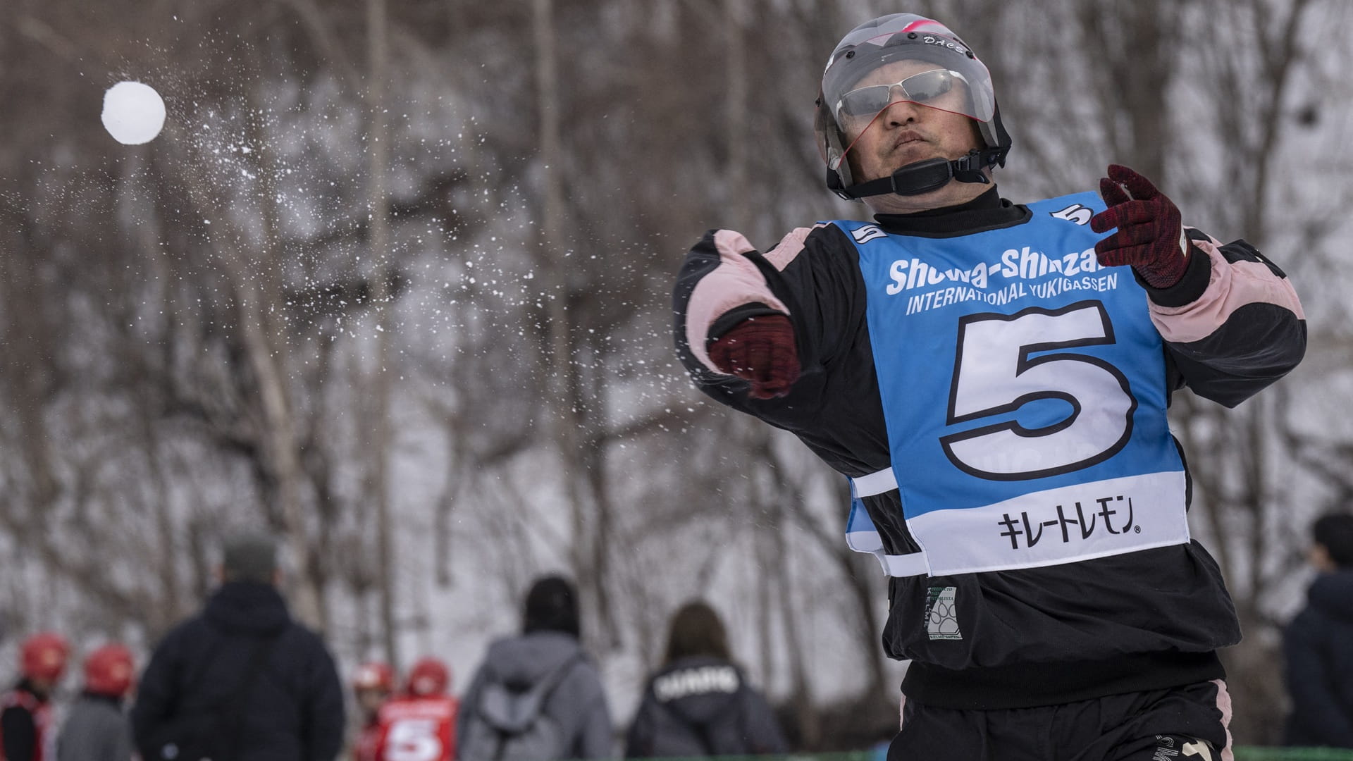 Image for the title: Japanese snowball fight game vying to be an Olympic sport 