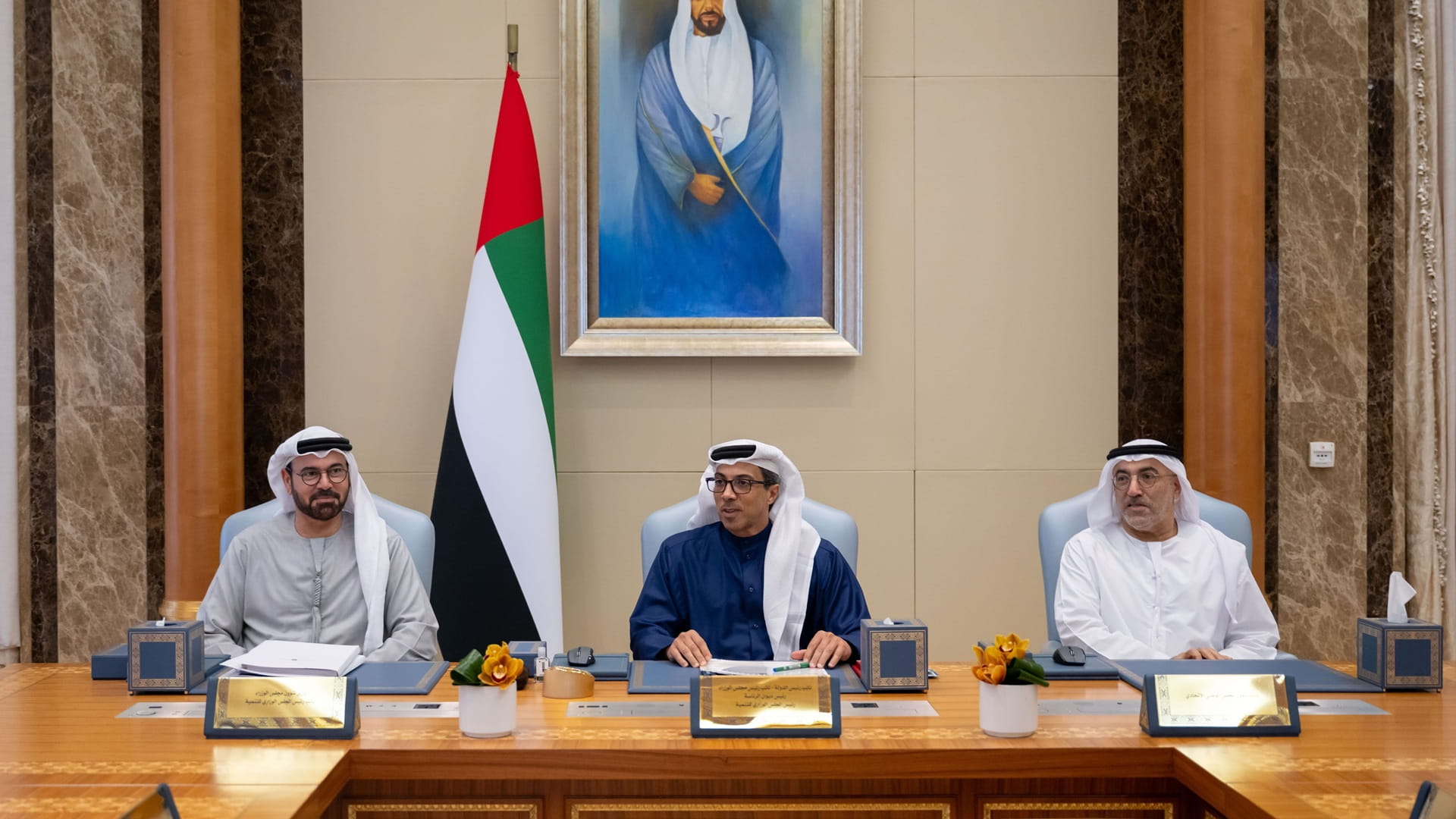 Mansour bin Zayed reviews government policies 