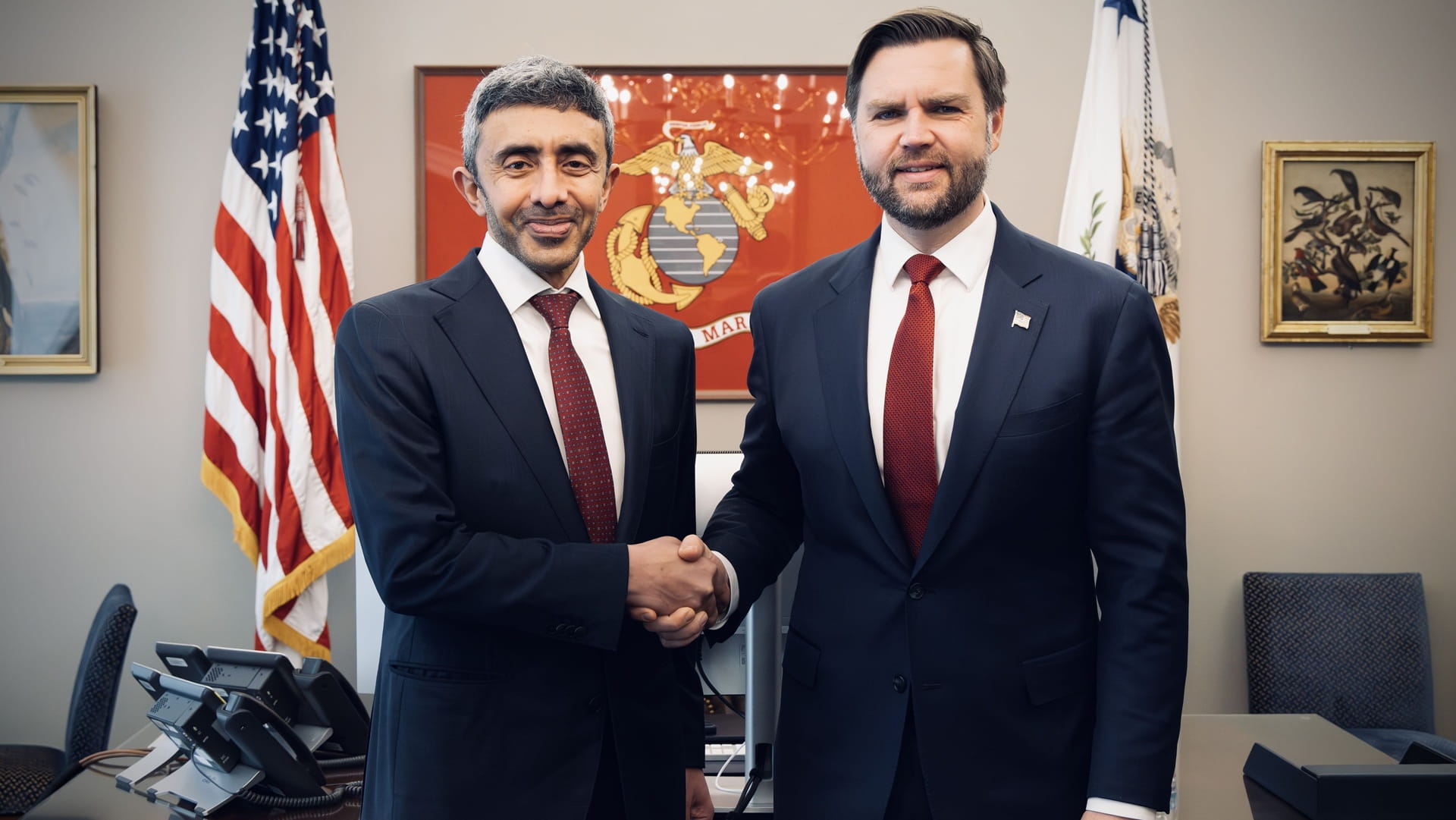 Abdullah bin Zayed, US VP discuss strengthening bilateral ties 