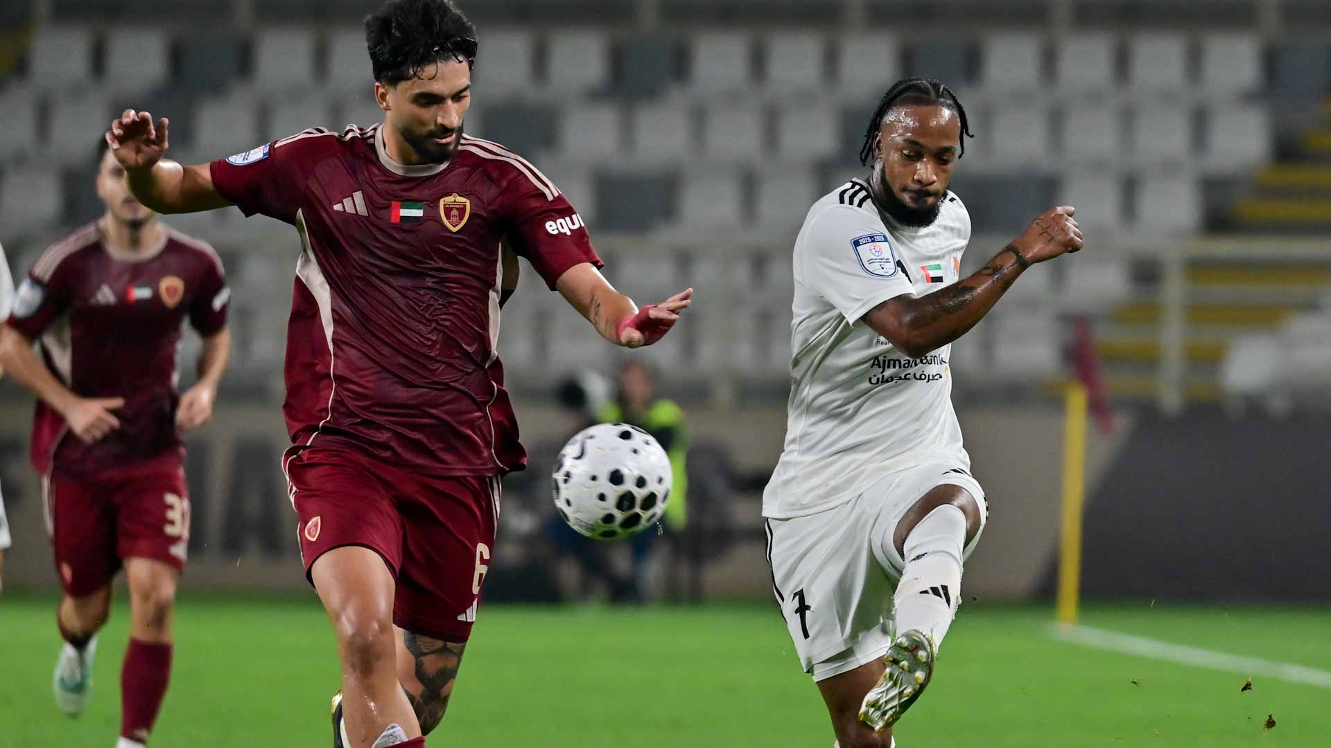 كايو وخريبين يقودان الوحدة للفوز على عجمان في دوري أدنوك للمحترفين