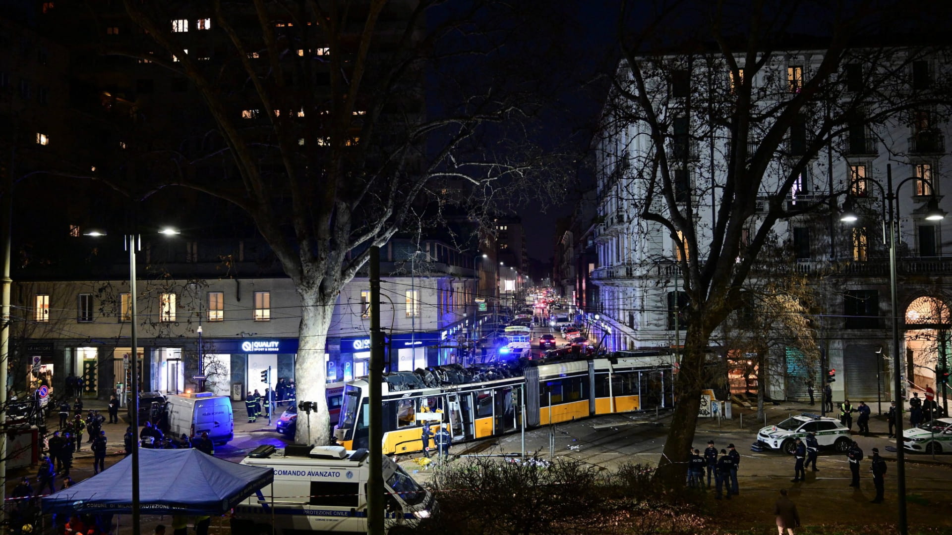 Tram derailment in Milan kills two, injures dozens
