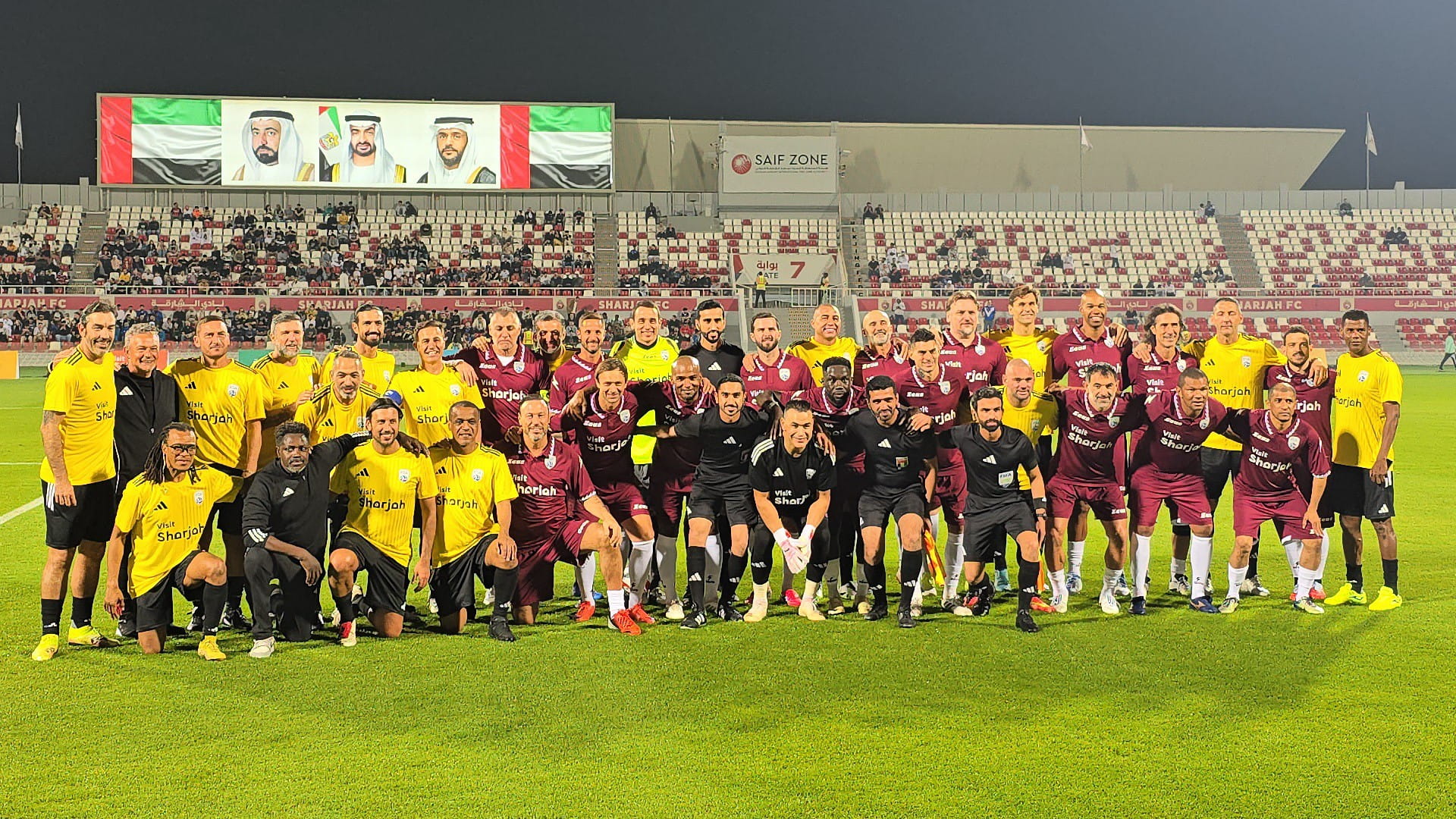 Sharjah brings together football legends in a friendly match 