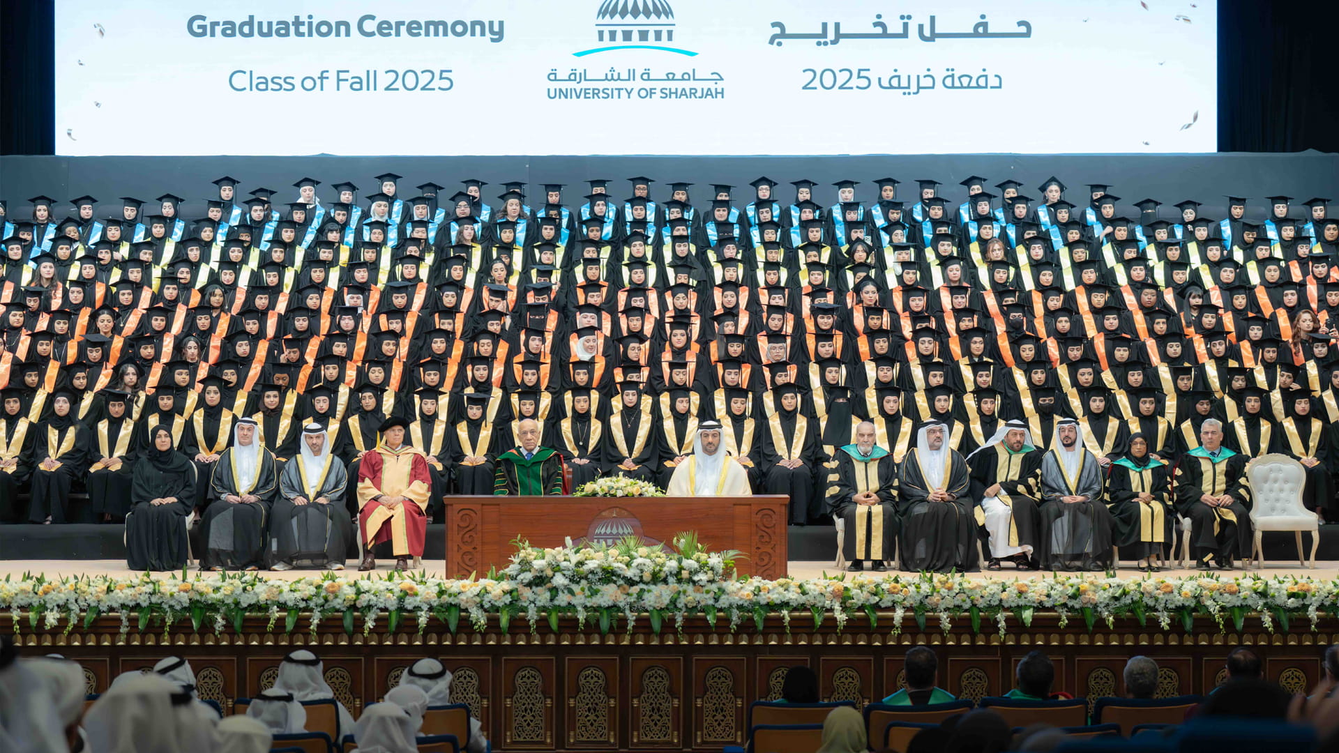 Sultan bin Ahmed attends UOS Fall 2025 women graduation ceremony