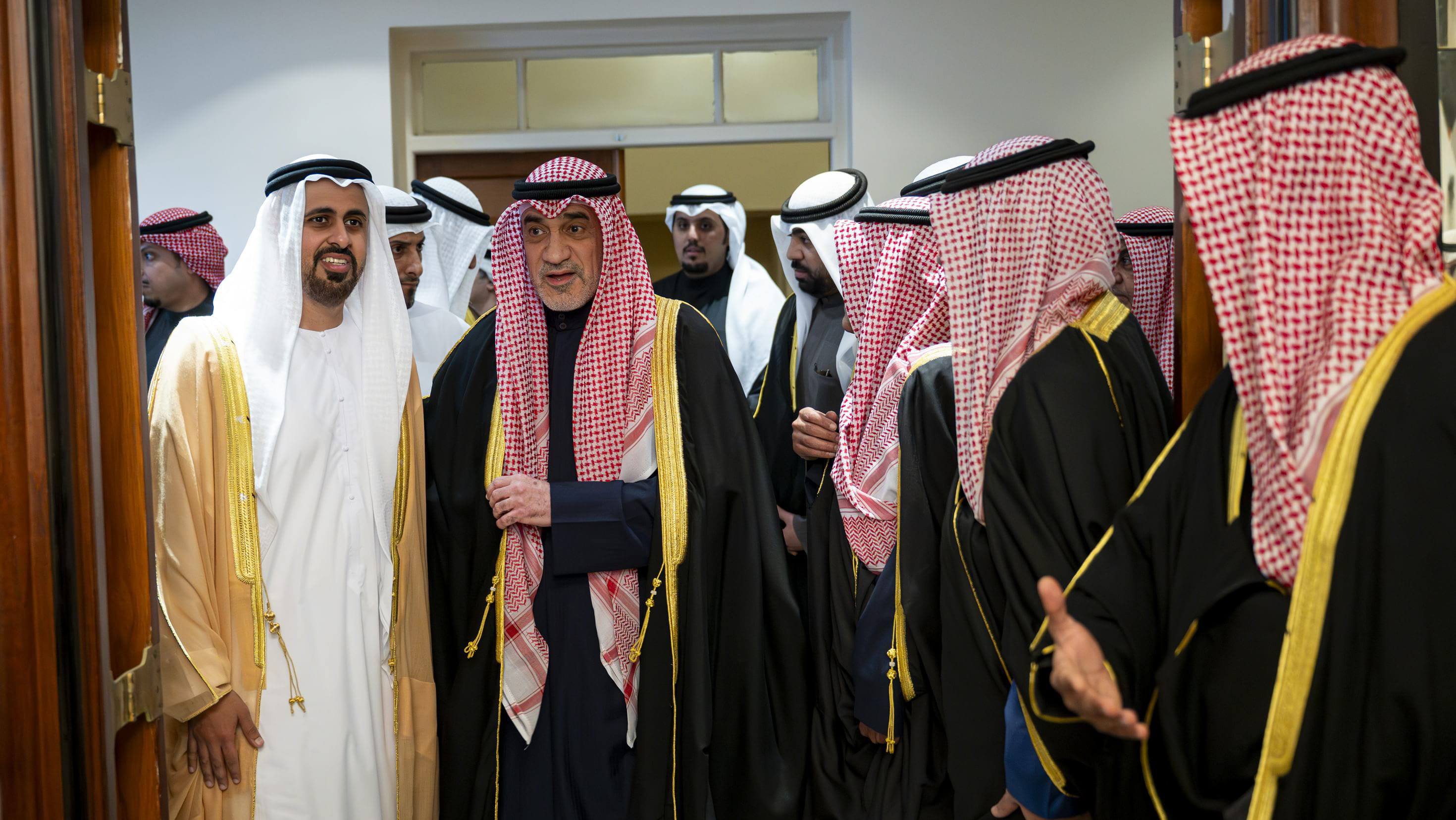 ذياب بن محمد بن زايد يشهد حفل عقد قران عبد الله فهد الصباح بالكويت