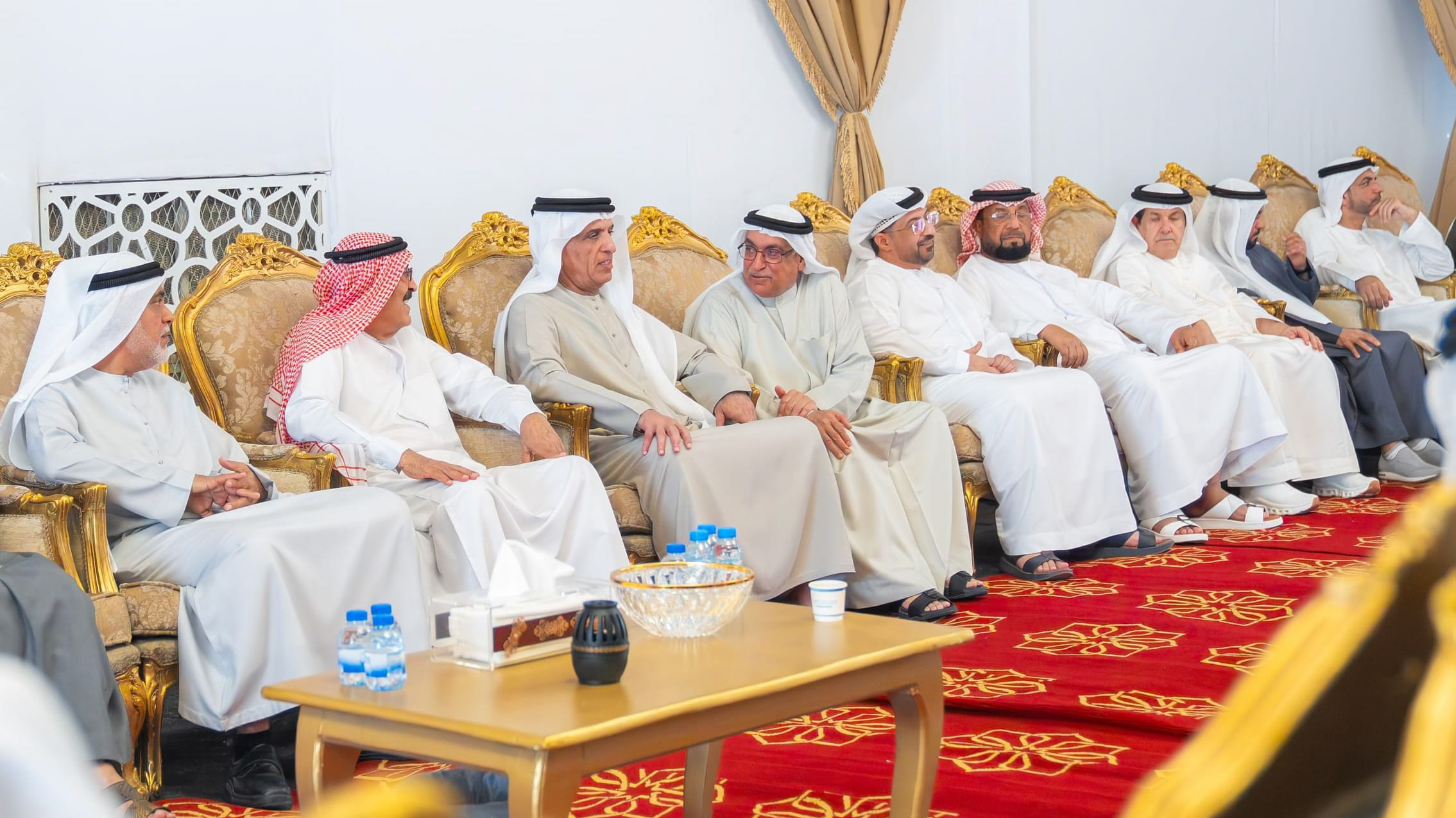 سعود بن صقر يعزي بوفاة سيف سلطان القاضي في السيح برأس الخيمة 