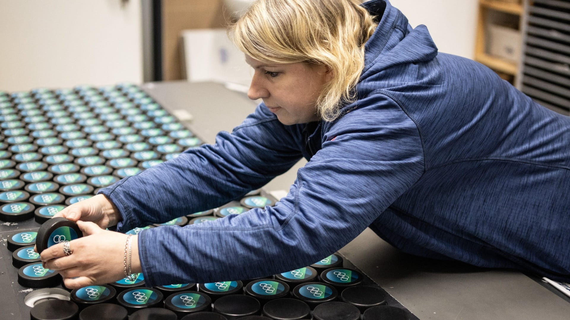 Czech family business crafts Olympic ice hockey pucks