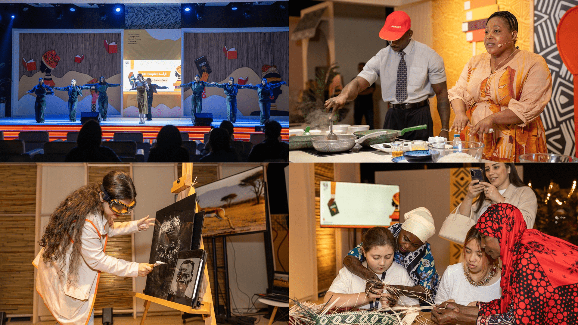 مهرجان الشارقة للأدب الإفريقي يثري تجارب الزوار بورش وعروض فنية