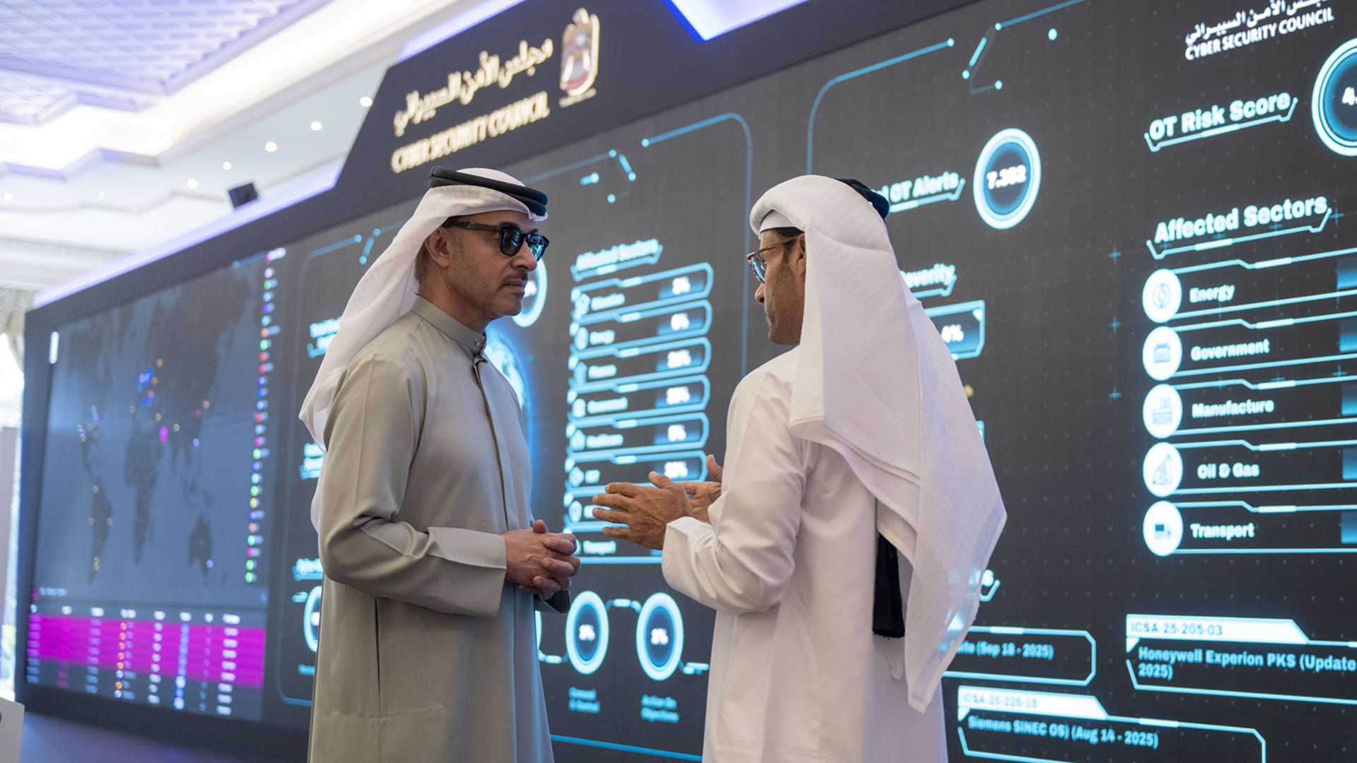 Hazza bin Zayed receives delegation from UAE Cybersecurity Council 