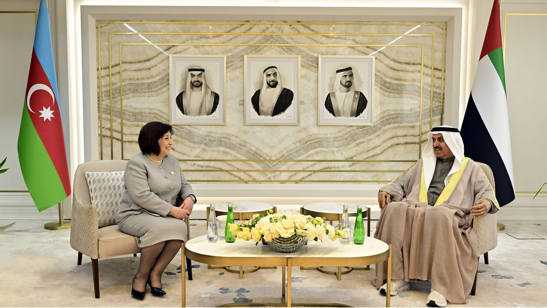 صقر غباش يستقبل رئيسة الجمعية الوطنية في أذربيجان