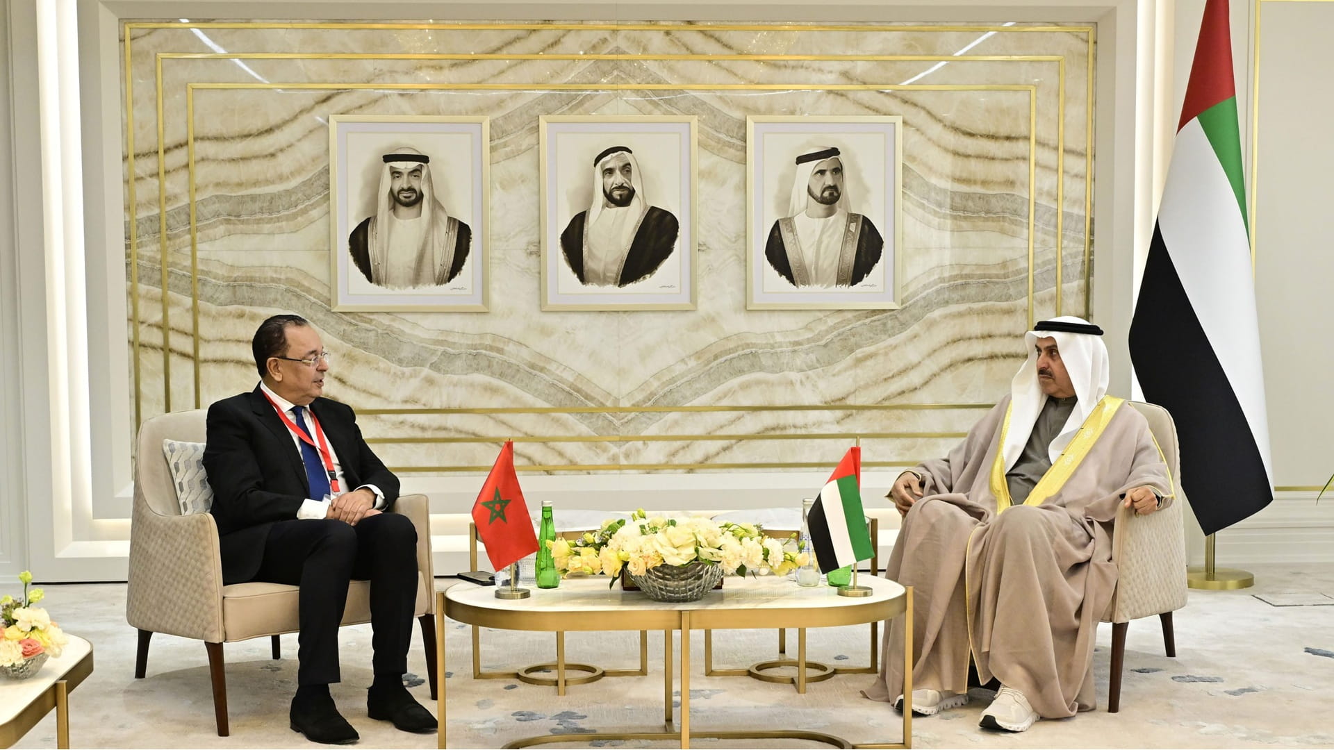 صقر غباش يستقبل نائب رئيس مجلس المستشارين المغربي