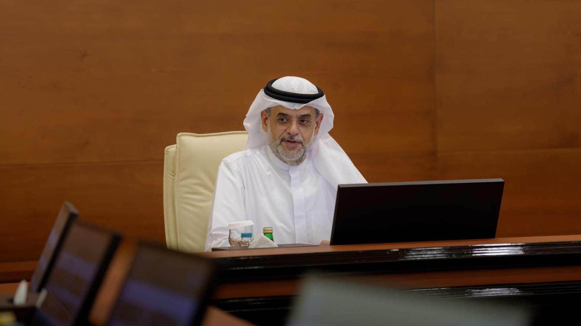 صورة بعنوان: <span class="scChromeData">{"commands":[{"click":"chrome:common:edititem({command:\"webedit:open\"})","header":"Edit the related item","icon":"/temp/iconcache/office/16x16/cubes.png","disabledIcon":"/temp/cubes_disabled16x16.png","isDivider":false,"tooltip":"Edit the related item in the Content Editor.","type":"common"},{"click":"chrome:rendering:personalize({command:\"webedit:personalize\"})","header":"Personalize","icon":"/temp/iconcache/office/16x16/users_family.png","disabledIcon":"/temp/users_family_disabled16x16.png","isDivider":false,"tooltip":"Create or edit personalization for this component.","type":"sticky"},{"click":"chrome:rendering:editvariations({command:\"webedit:editvariations\"})","header":"Edit variations","icon":"/temp/iconcache/office/16x16/windows.png","disabledIcon":"/temp/windows_disabled16x16.png","isDivider":false,"tooltip":"Edit the variations.","type":"sticky"}],"contextItemUri":"sitecore://master/{F151A7D5-6205-4A0B-AE55-C74317EE6124}?lang=ar&ver=1","custom":{},"displayName":"Title","expandedDisplayName":"This is require field and Maximum 90 character is allow"}</span><span sc_parameters="prevent-line-break=true" class="scWebEditInput scEnabledChrome" id="fld_F151A7D562054A0BAE55C74317EE6124_E873DAB3C3324E8EB106973D9F53F5B7_ar_1_10b389ff992f4f2e9a2ac95c8e0d7187_1110_edit" contenteditable="true" scdefaulttext="[No text in field]" scfieldtype="single-line text" sc-part-of="field">ولي عهد الشارقة يترأس اجتماع مجلس أكاديمية العلوم الشرطية</span>_C2404040572045A8953DC4060CB124E3