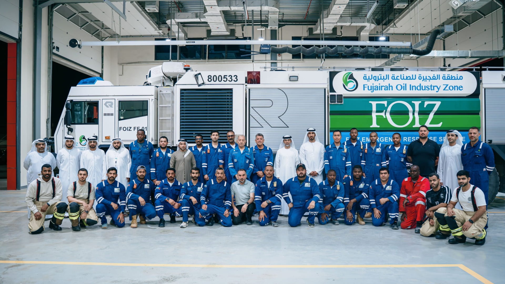 سهيل المزروعي يطّلع على منظومة الاستجابة في منطقة الفجيرة للصناعة 