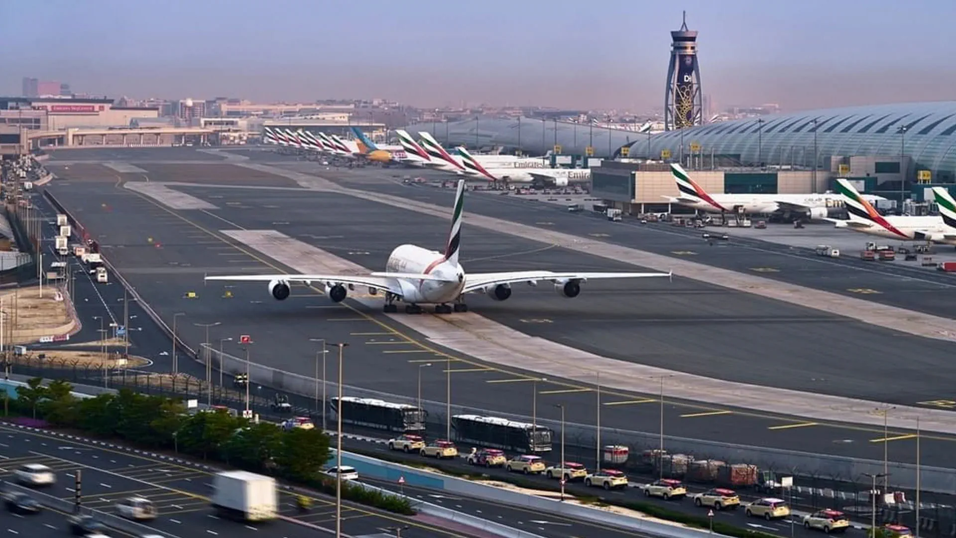 Authorities respond to fire at Dubai Airport after drone strike