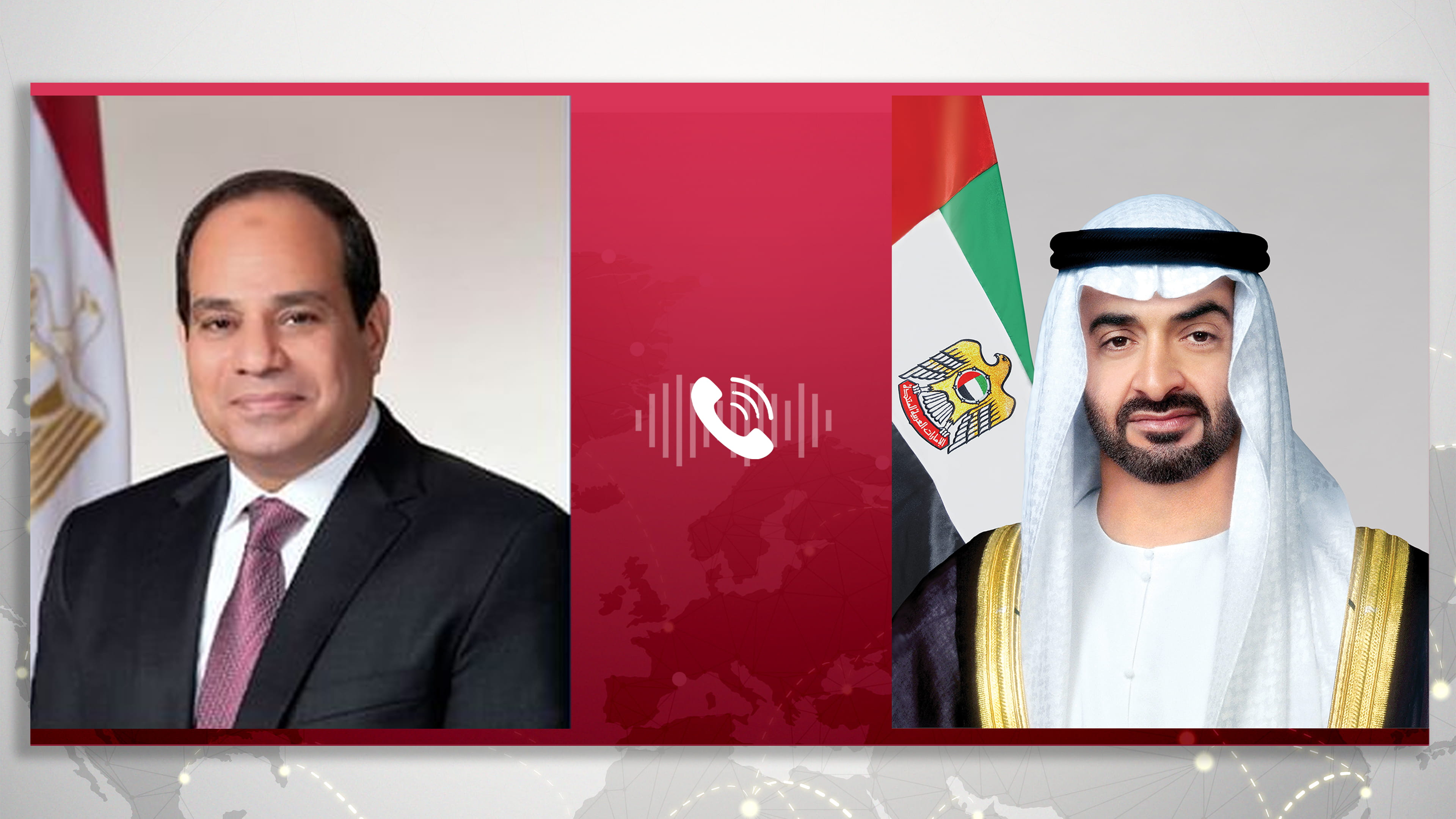 رئيس الدولة والرئيس المصري يبحثان تطورات الأوضاع في المنطقة