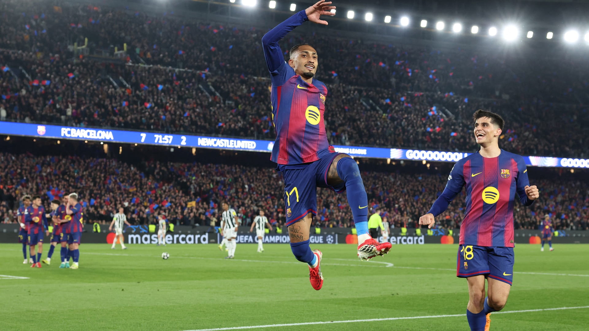 Barcelona demolish Newcastle 7-2 to reach Champions quarters