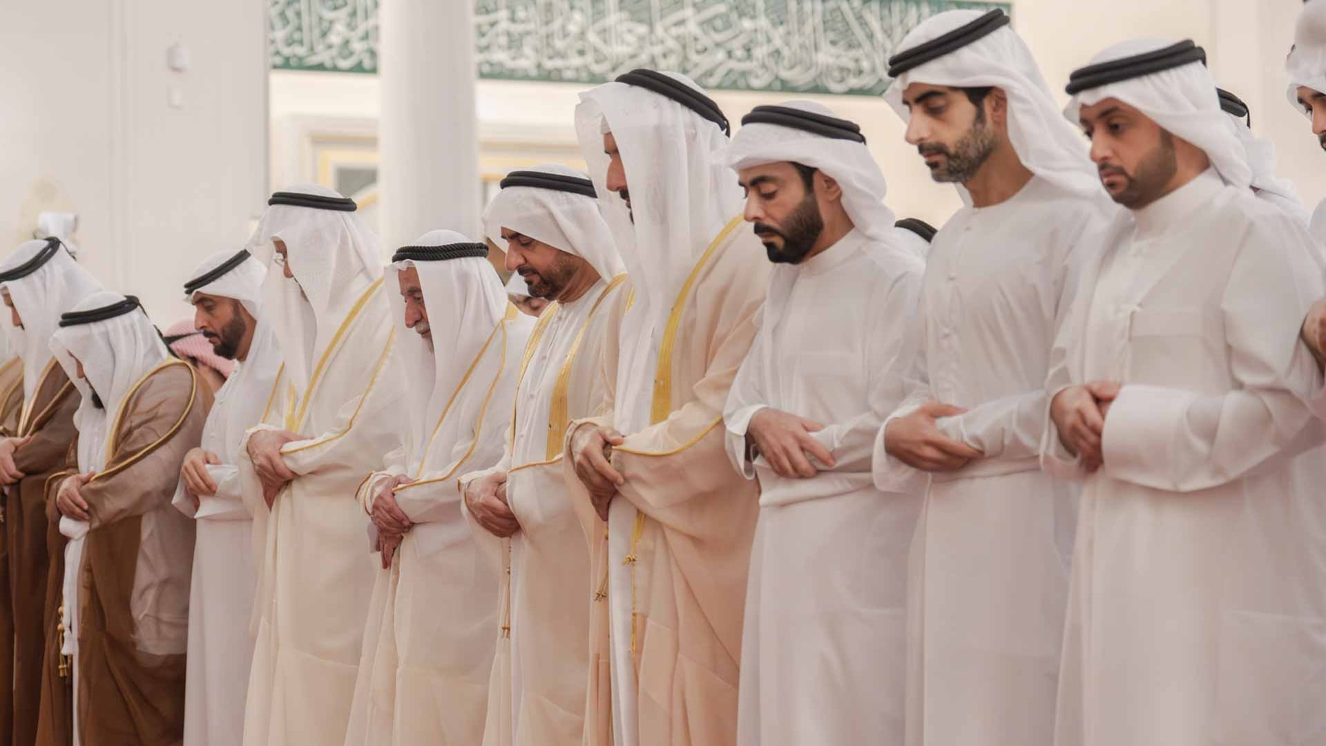 Sharjah Ruler performs Eid Al Fitr prayer at Sharjah Mosque