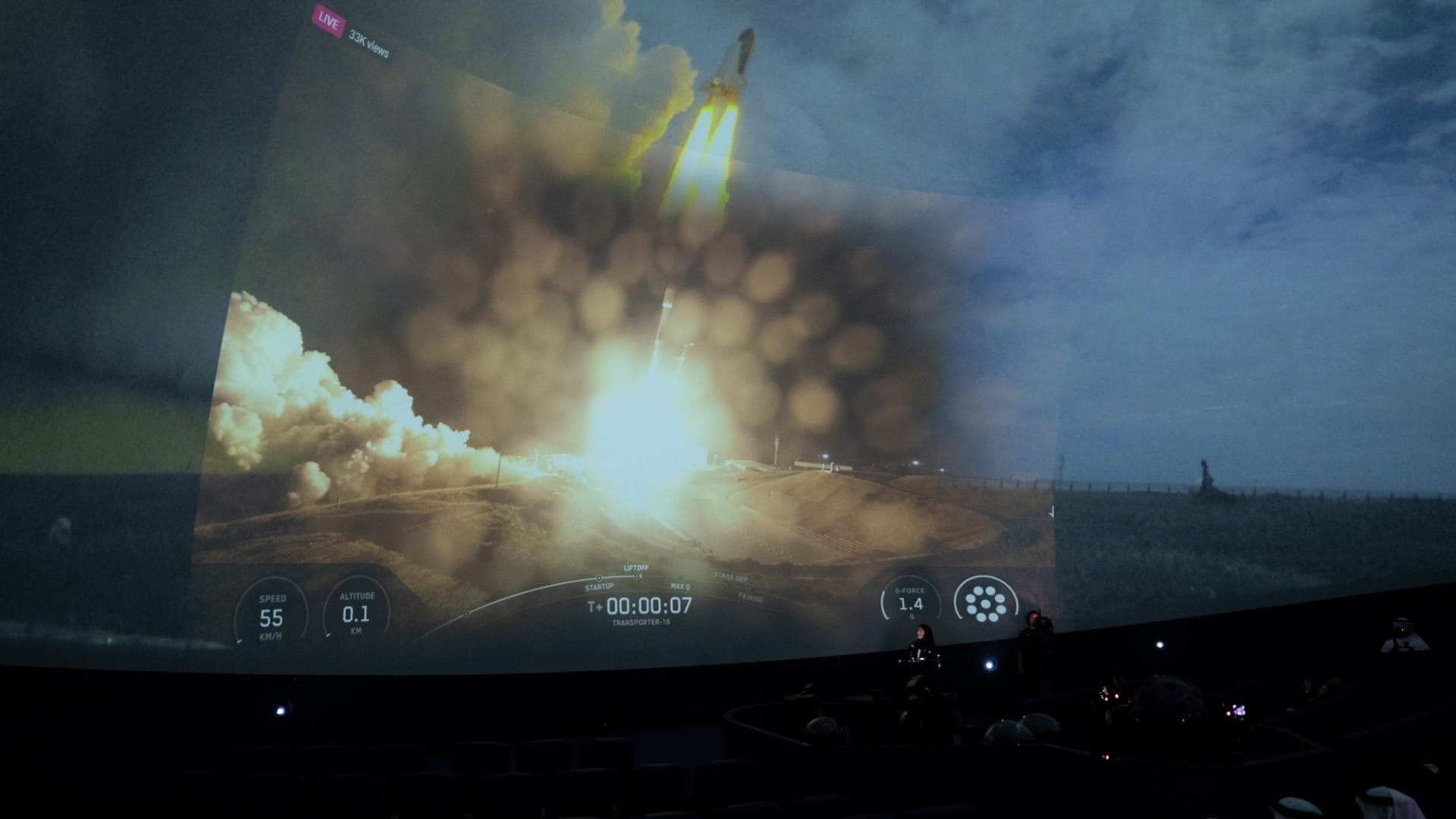 سلطان بن أحمد القاسمي يشهد إطلاق القمر الصناعي "الشارقة سات 2"